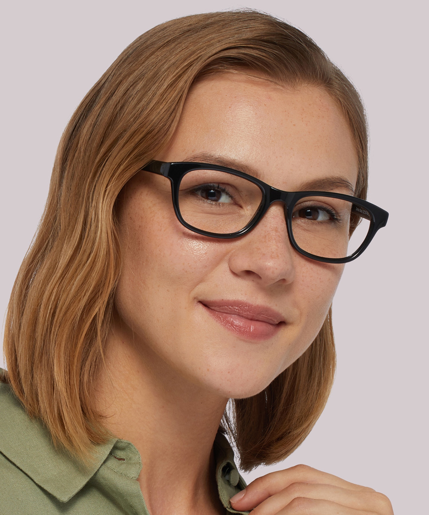 Damica Black PlasticEyeglass Frames for Women for Glasses Direct
