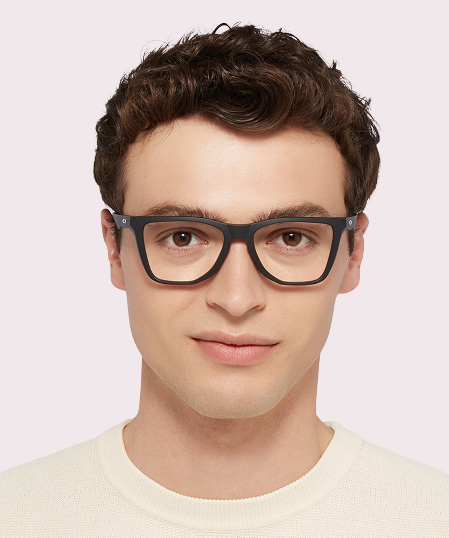 The Cut Satin Black PlasticEyeglass Frames for Men for Glasses Direct