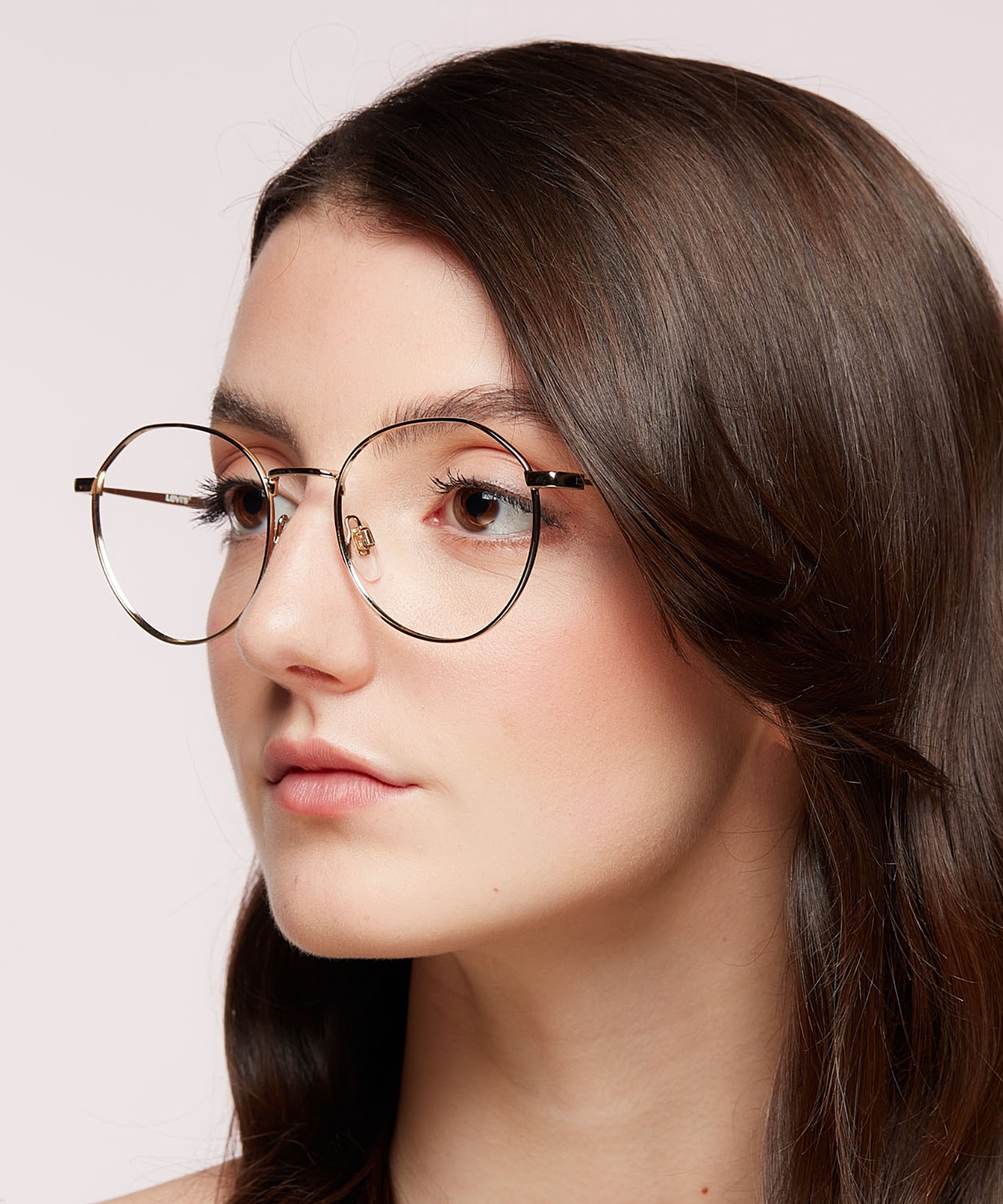 LV 1059 Gold MetalEyeglass Frames for Women for Glasses Direct