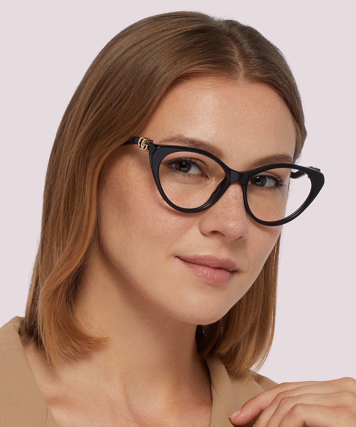 GG1013O Brown Light AcetateEyeglass Frames for Women for Glasses Direct