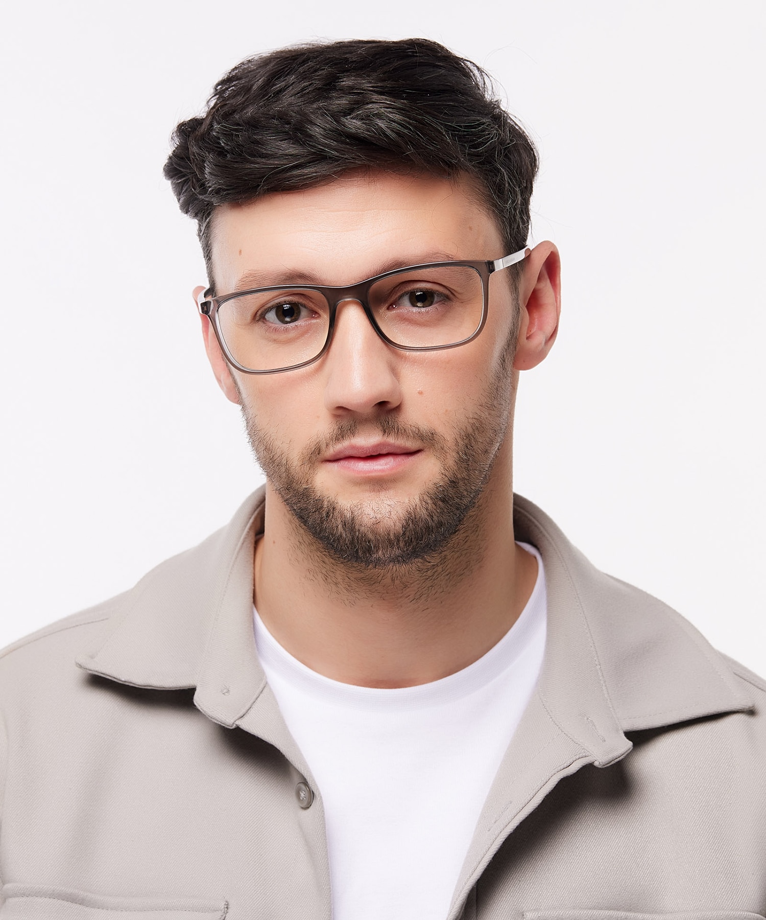 DG5027 Transparent Grey PlasticEyeglass Frames for Men for Glasses Direct