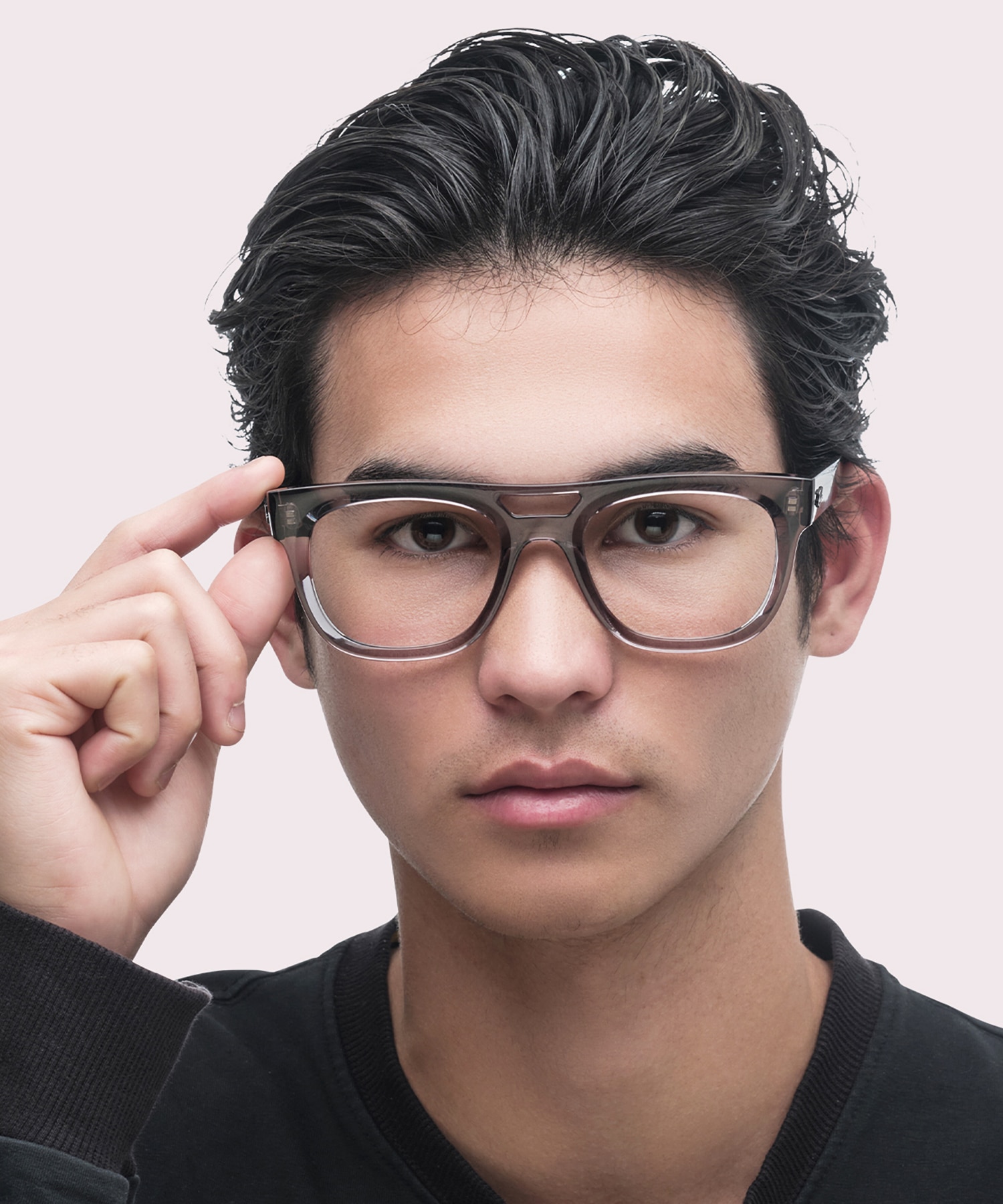 Lloyd Optics Bio-Based Transparent Grey PlasticEyeglass Frames for Men for Glasses Direct