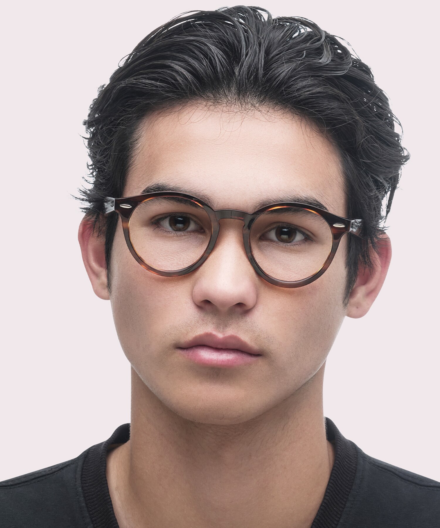RB7680V Striped Havana AcetateEyeglass Frames for Men for Glasses Direct