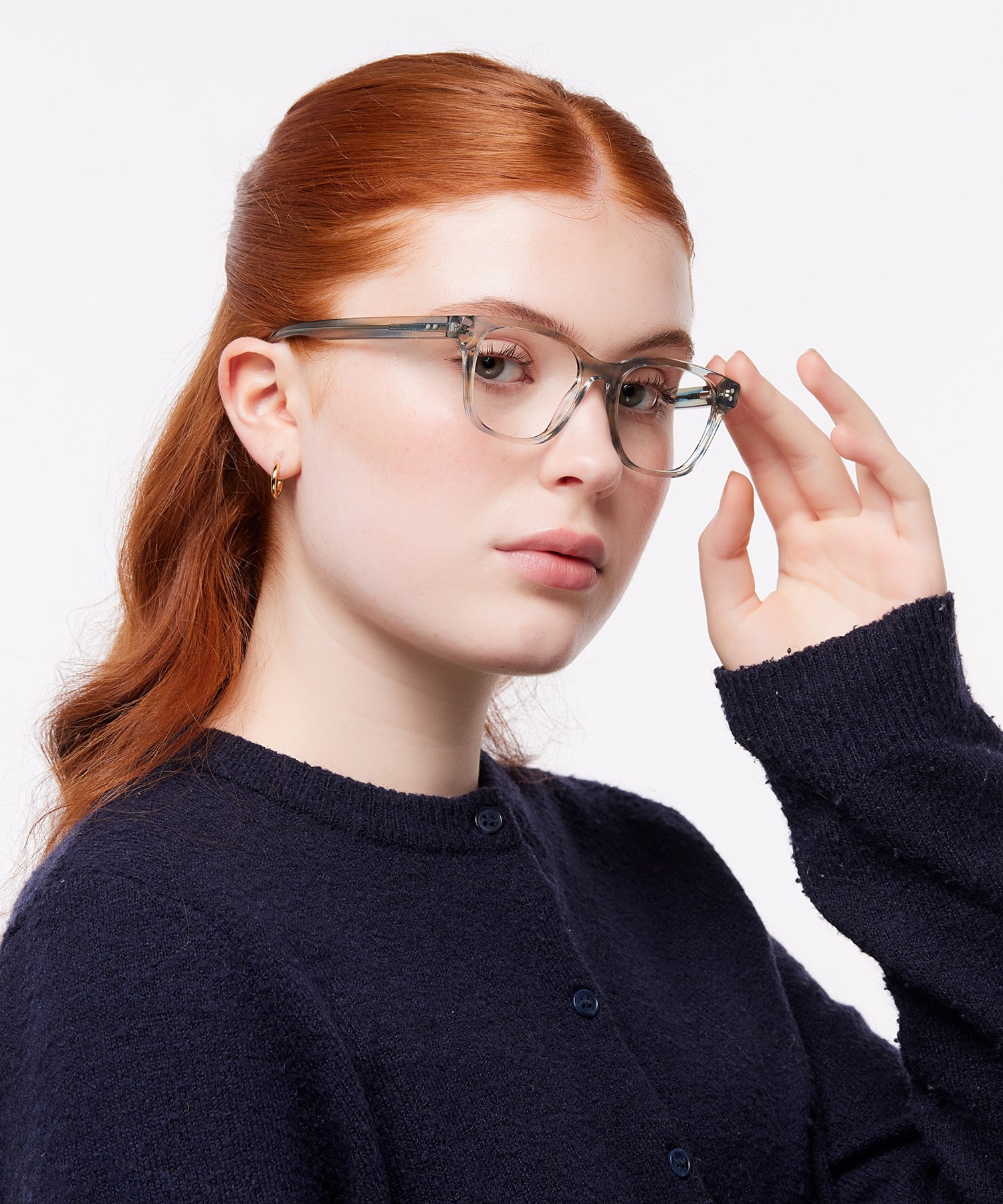 Kendrick Crystal Blue Horn AcetateEyeglass Frames for Women for Glasses Direct
