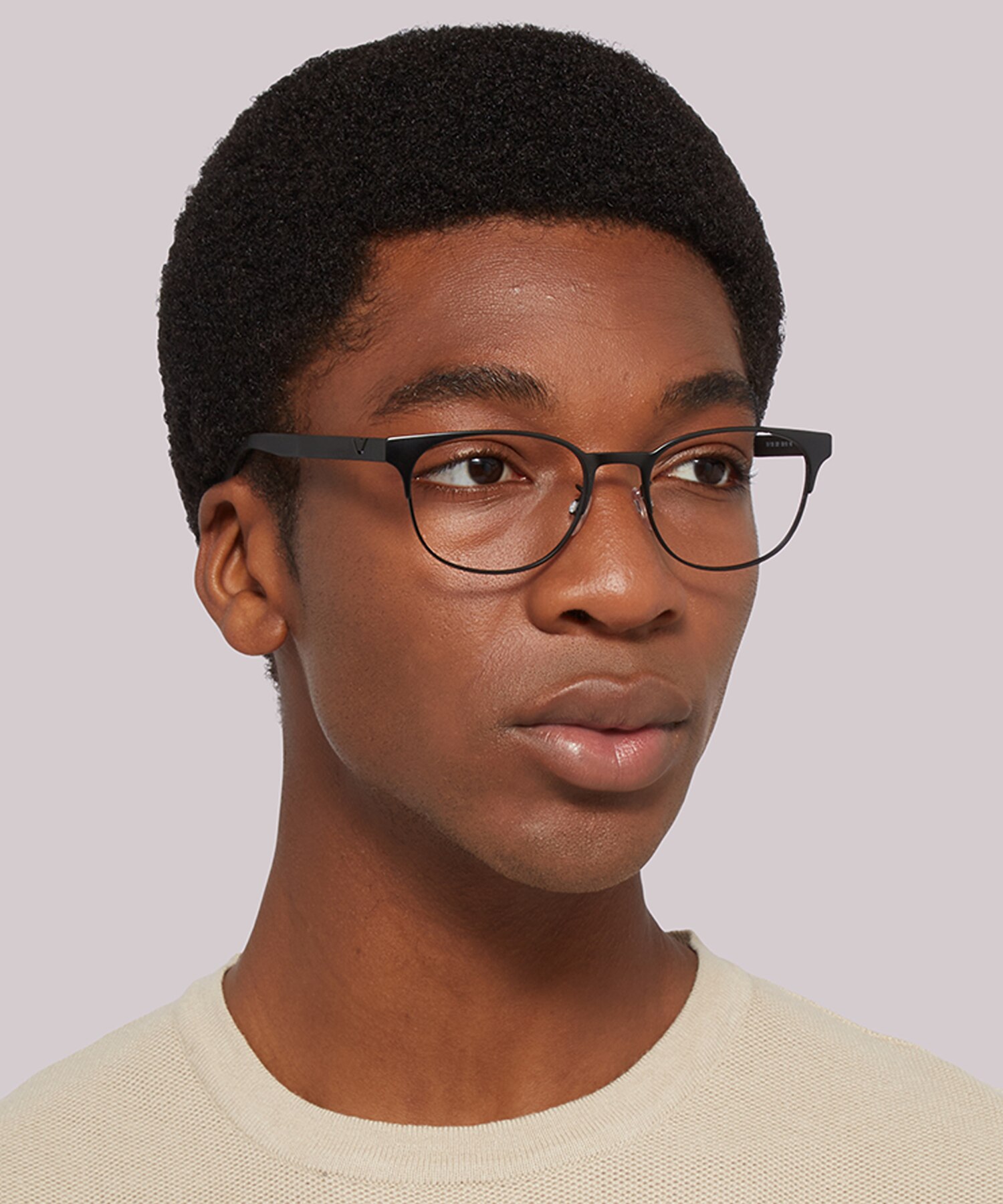 EA1139 Matte Black MetalEyeglass Frames for Men for Glasses Direct