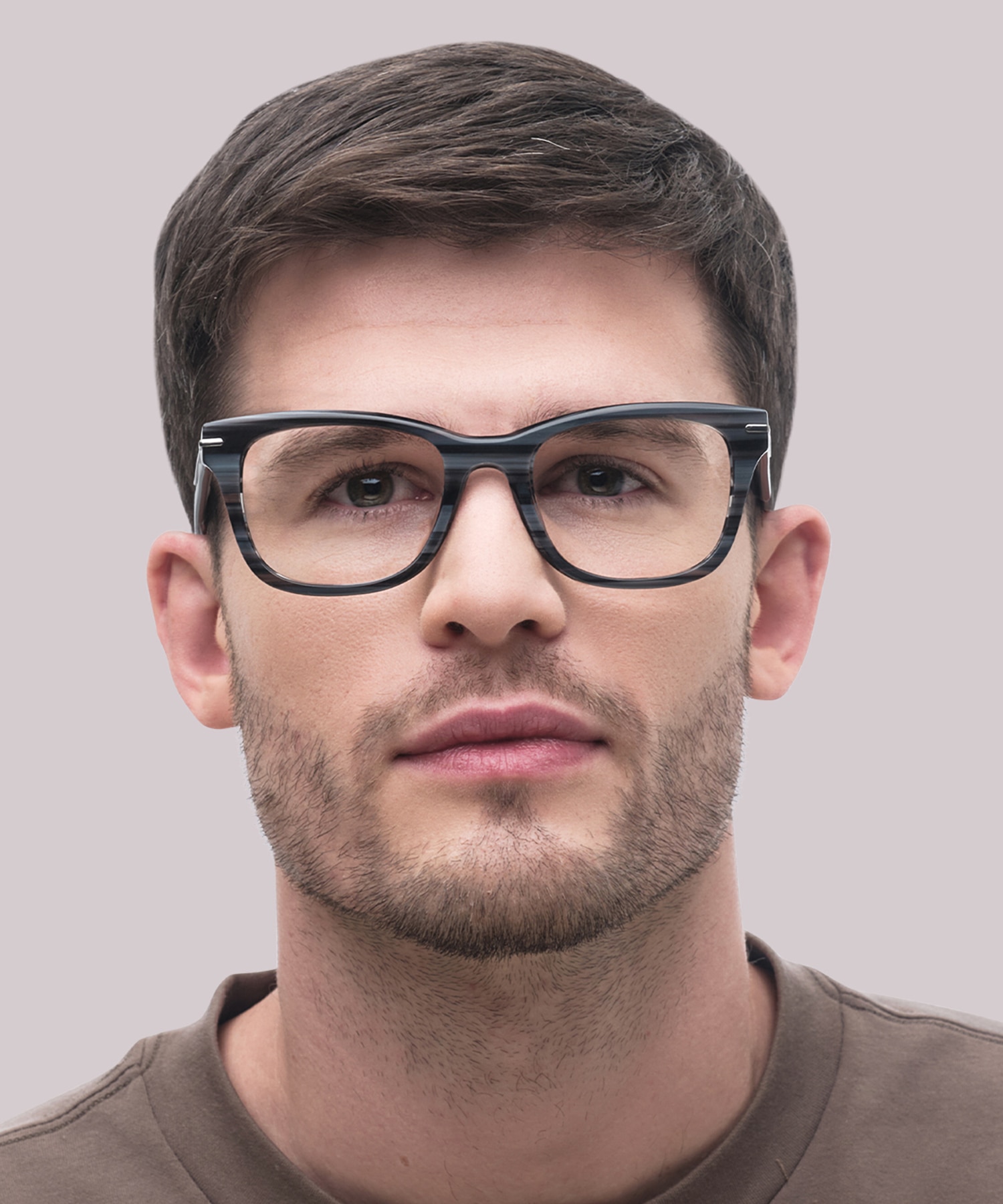 Hammersmith Grey Horn AcetateEyeglass Frames for Men for Glasses Direct