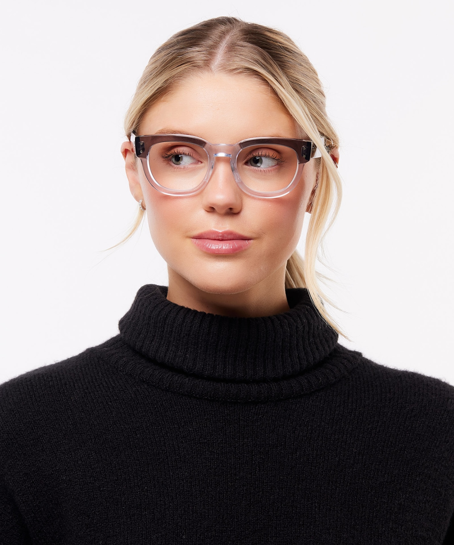 Mega Hawkeye Optics Grey On Transparent AcetateEyeglass Frames for Women for Glasses Direct