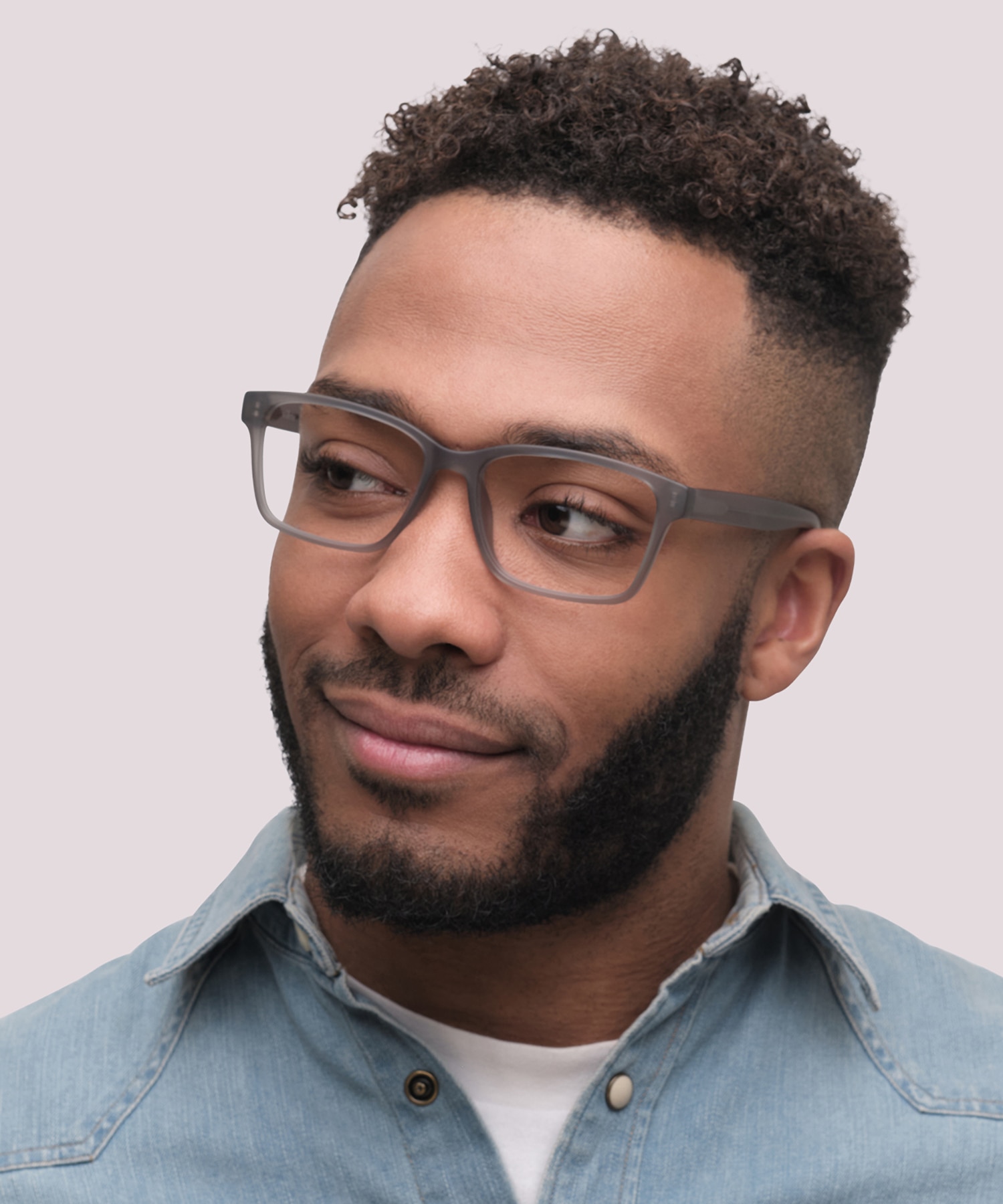 Harry Crystal Grey PlasticEyeglass Frames for Men for Glasses Direct