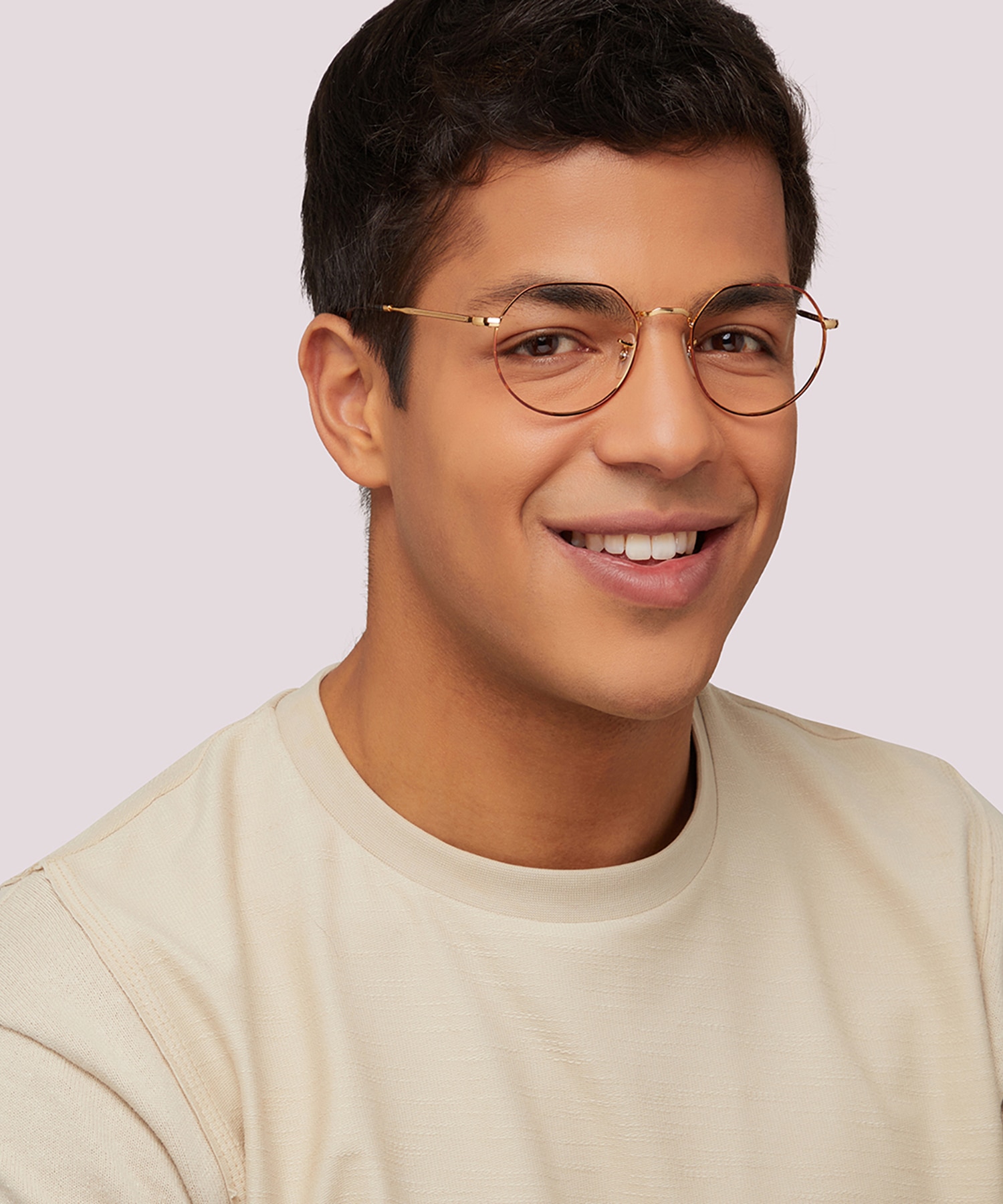 RB6465 Havana On Gold MetalEyeglass Frames for Men for Glasses Direct
