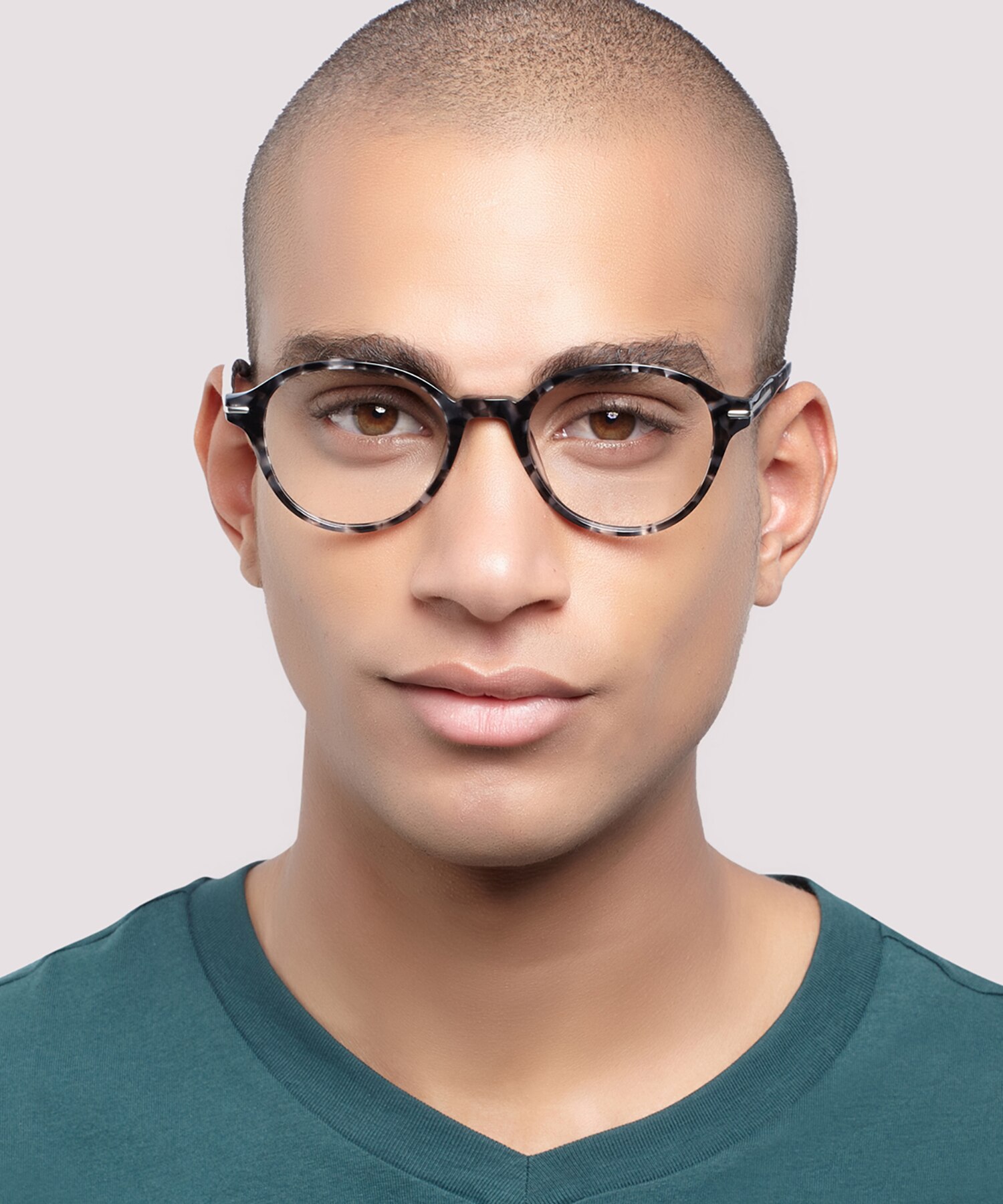 Canary Shiny Grey Havana AcetateEyeglass Frames for Men for Glasses Direct