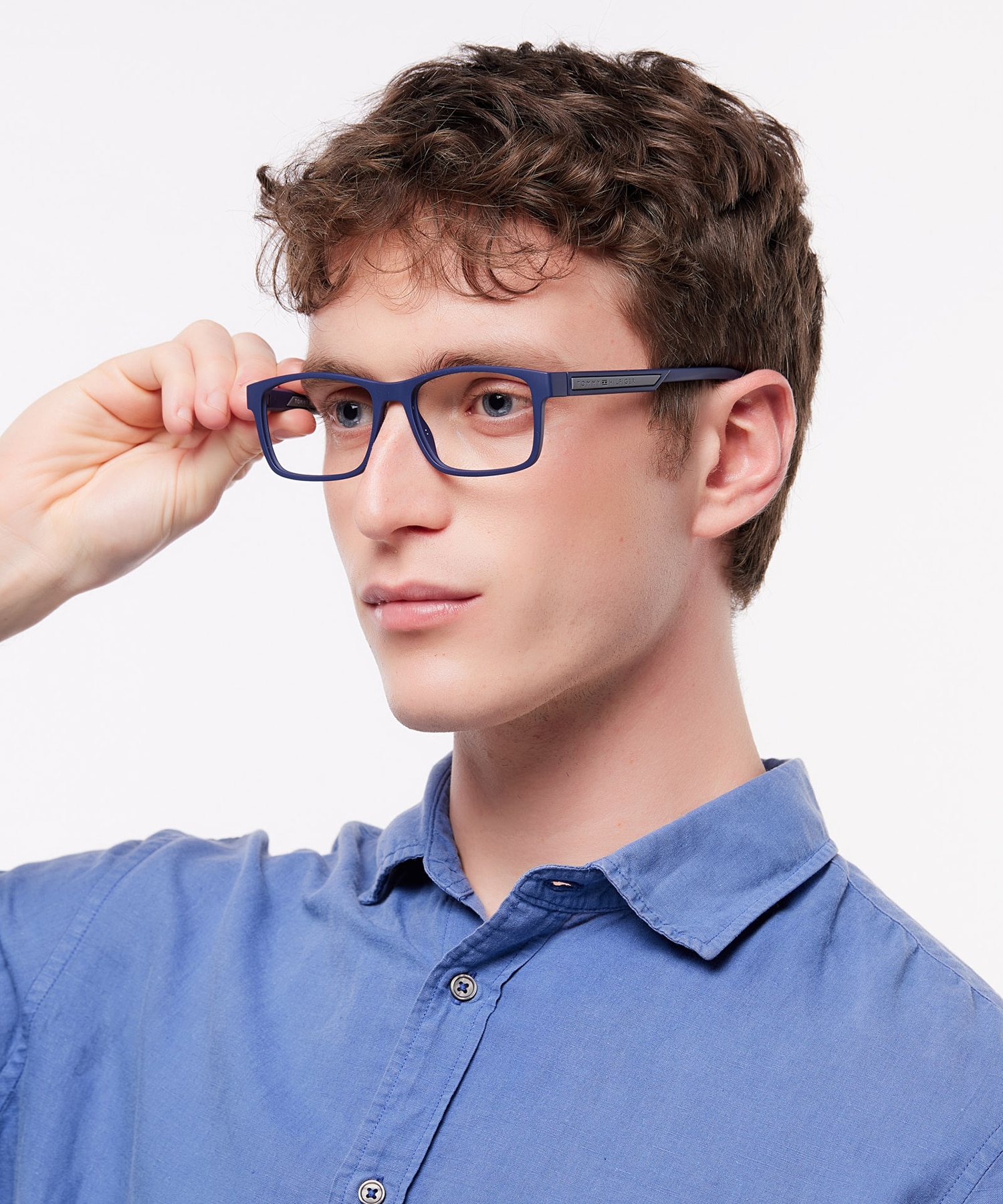 TH 2091 Blue PlasticEyeglass Frames for Men for Glasses Direct