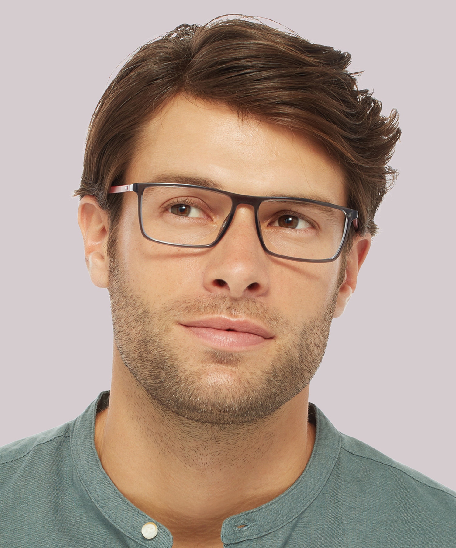 TJ 0019 Grey PlasticEyeglass Frames for Men for Glasses Direct