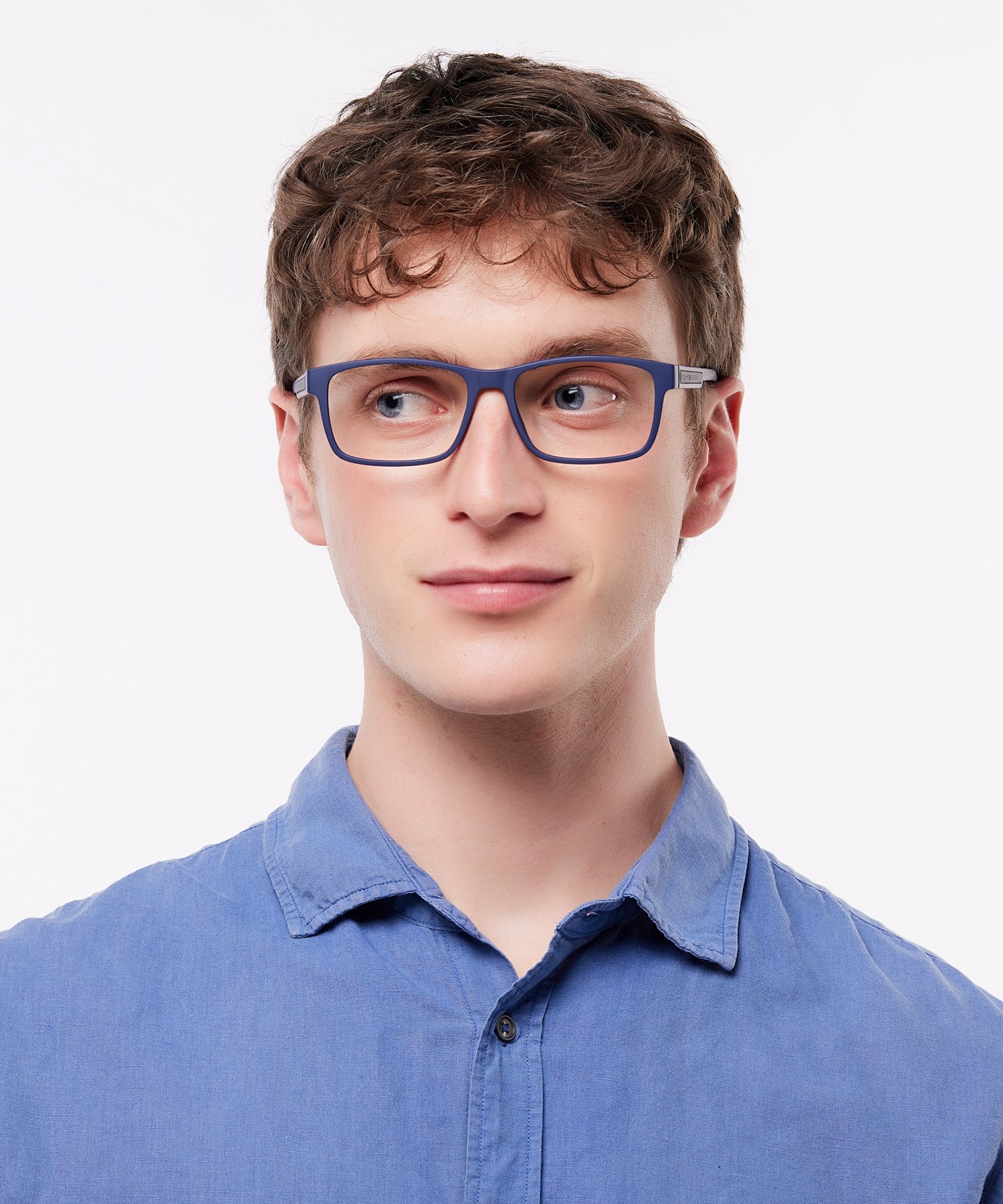 TH 2091 Blue PlasticEyeglass Frames for Men for Glasses Direct