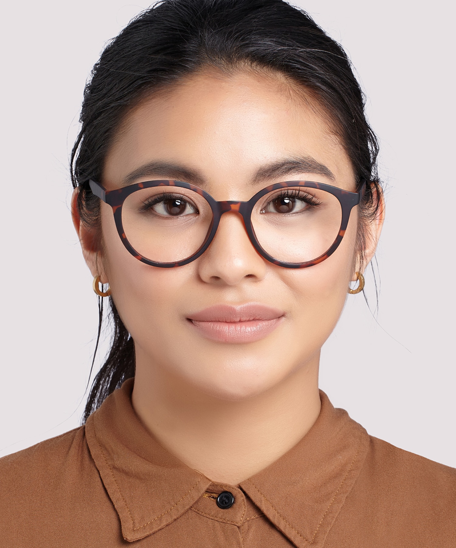 Bevis Matte Havana PlasticEyeglass Frames for Women for Glasses Direct