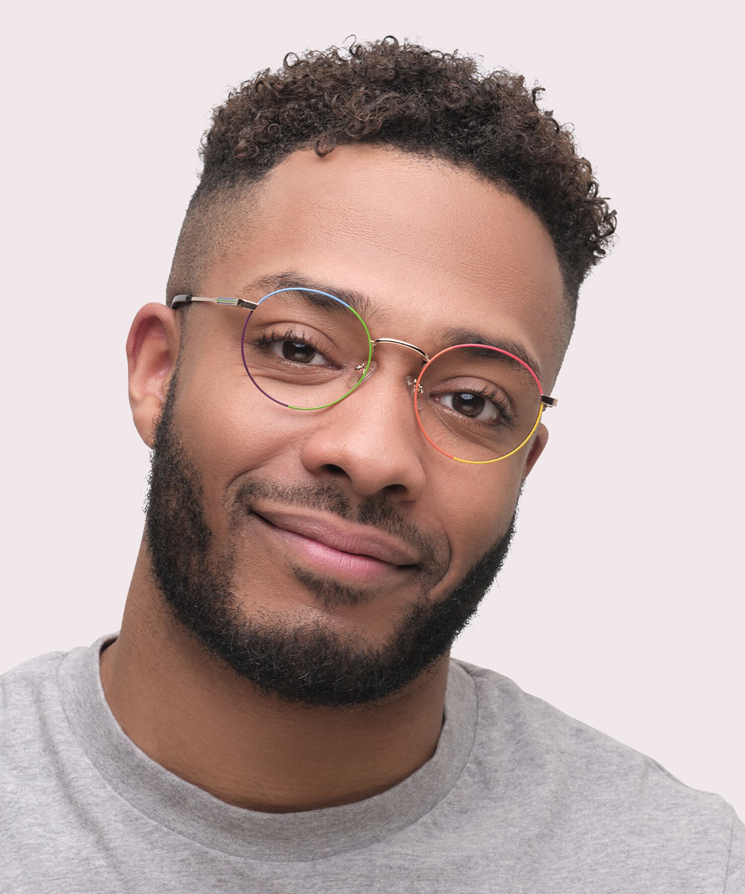 Joy Shiny Gold MetalEyeglass Frames for Men for Glasses Direct