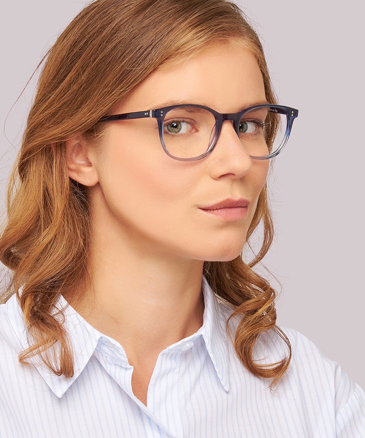 Donnie Shiny Gradient Blue AcetateEyeglass Frames for Women for Glasses Direct