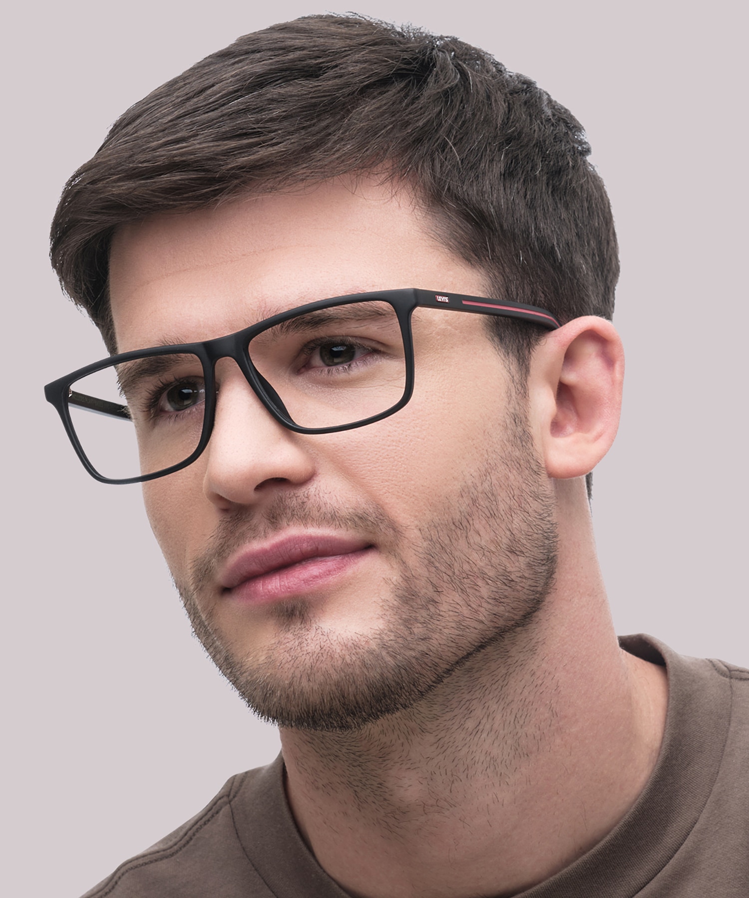 LV 5047 Black PlasticEyeglass Frames for Men for Glasses Direct