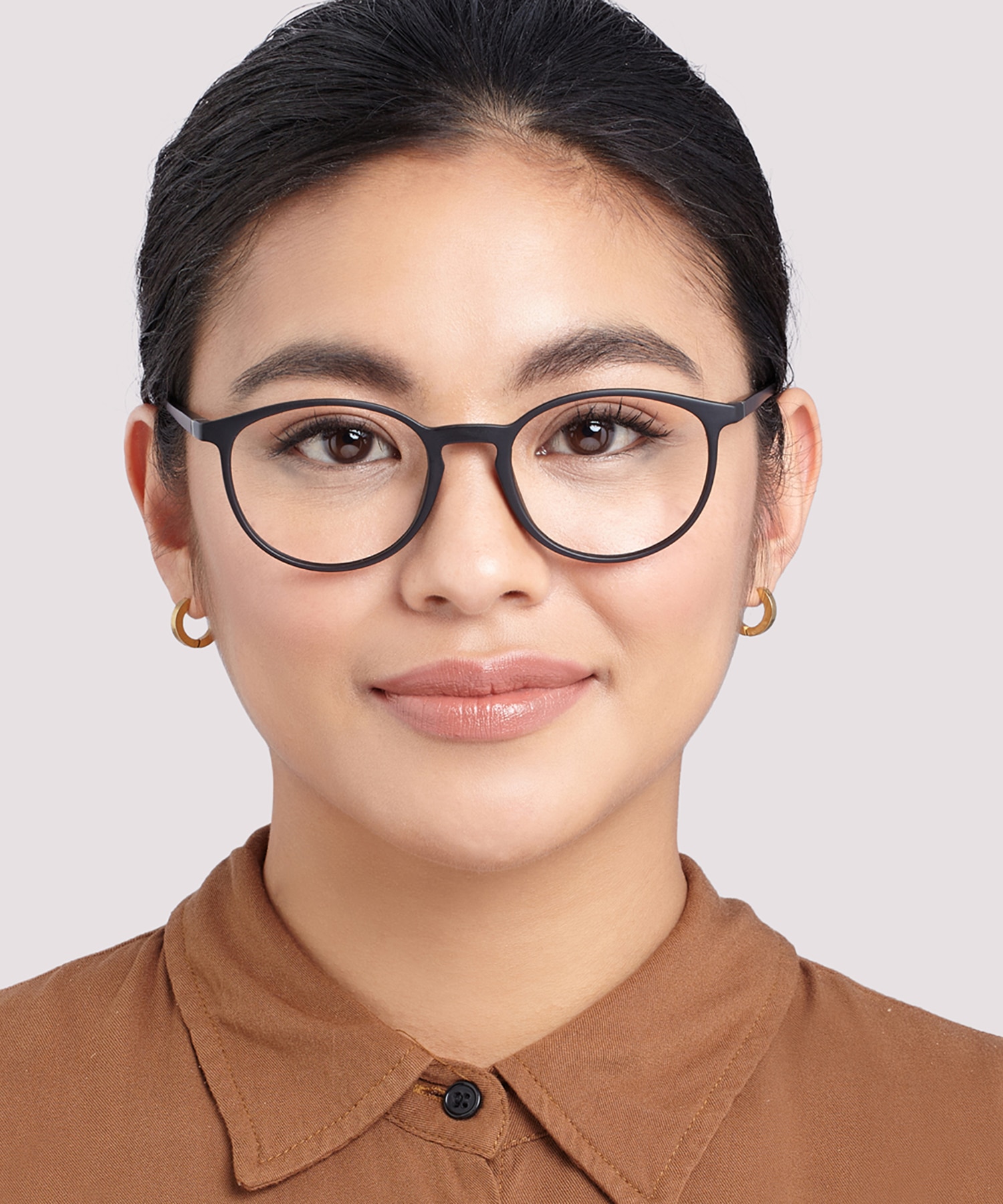 Boston Matte Black PlasticEyeglass Frames for Women for Glasses Direct