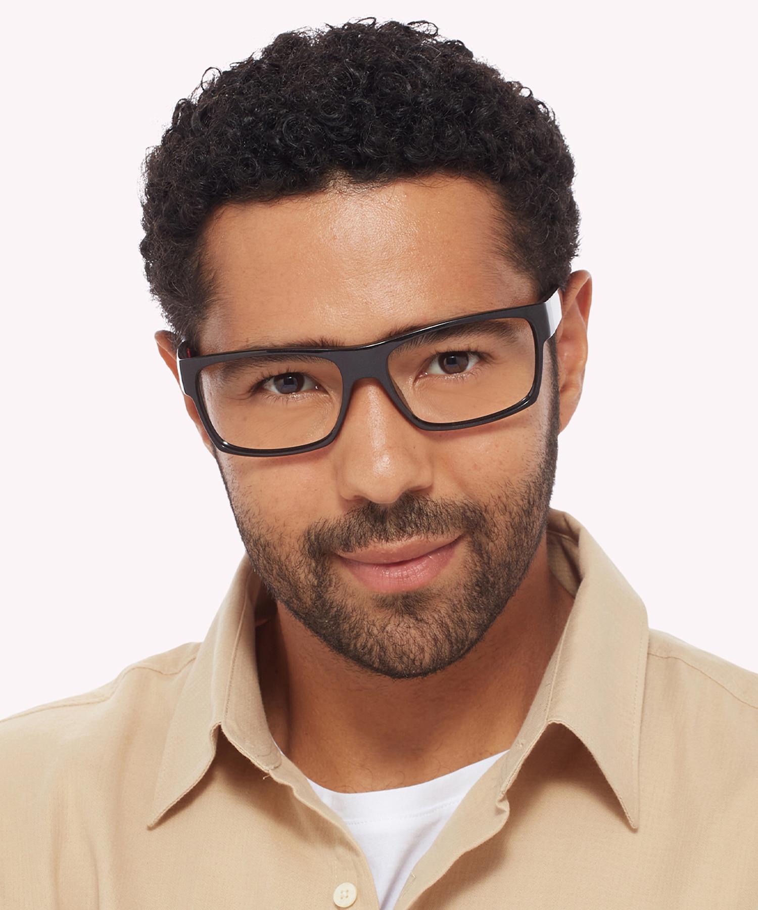 Blaze Shiny Black & Red PlasticEyeglass Frames for Men for Glasses Direct