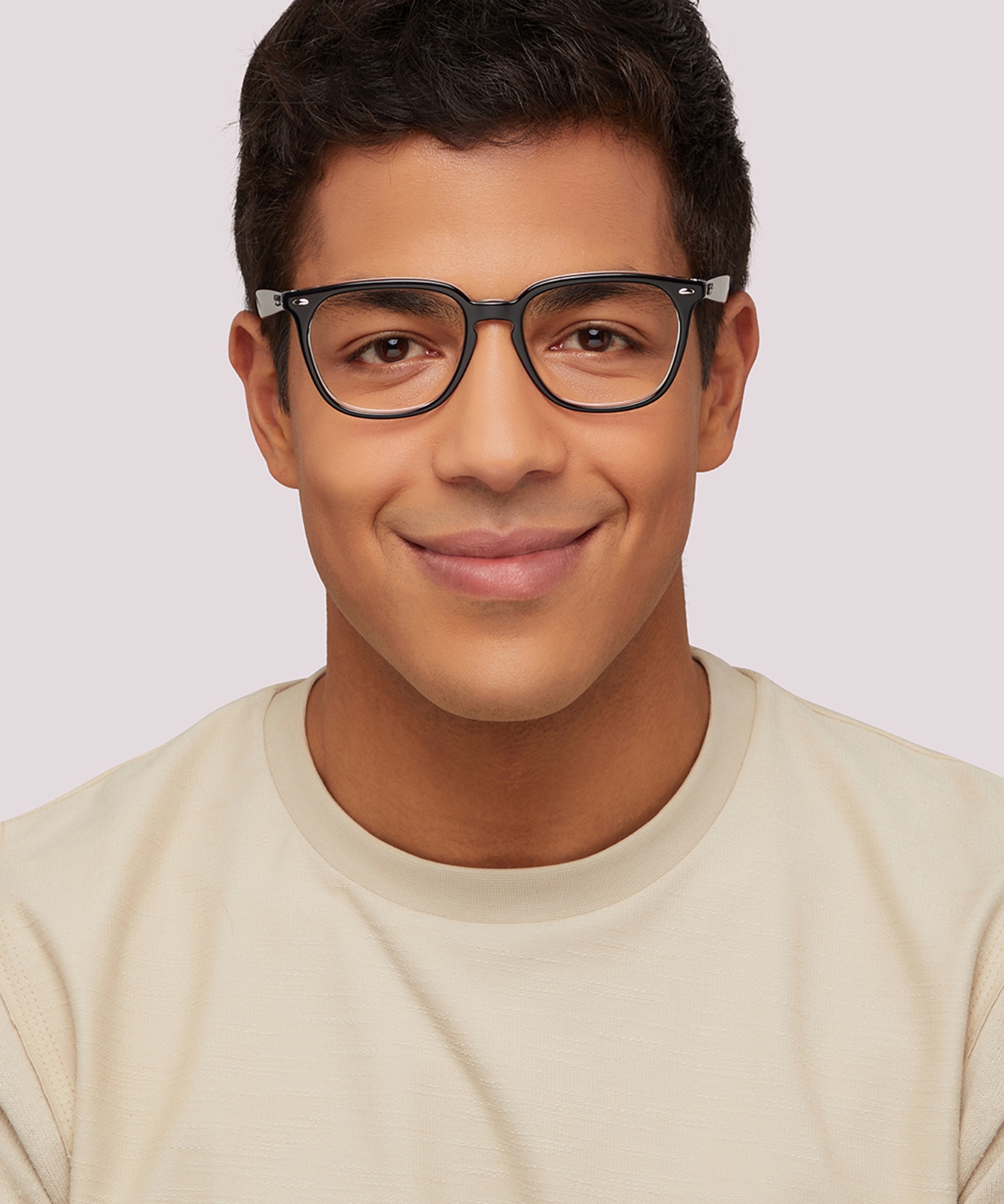 RB4362V Black On Transparent AcetateEyeglass Frames for Men for Glasses Direct