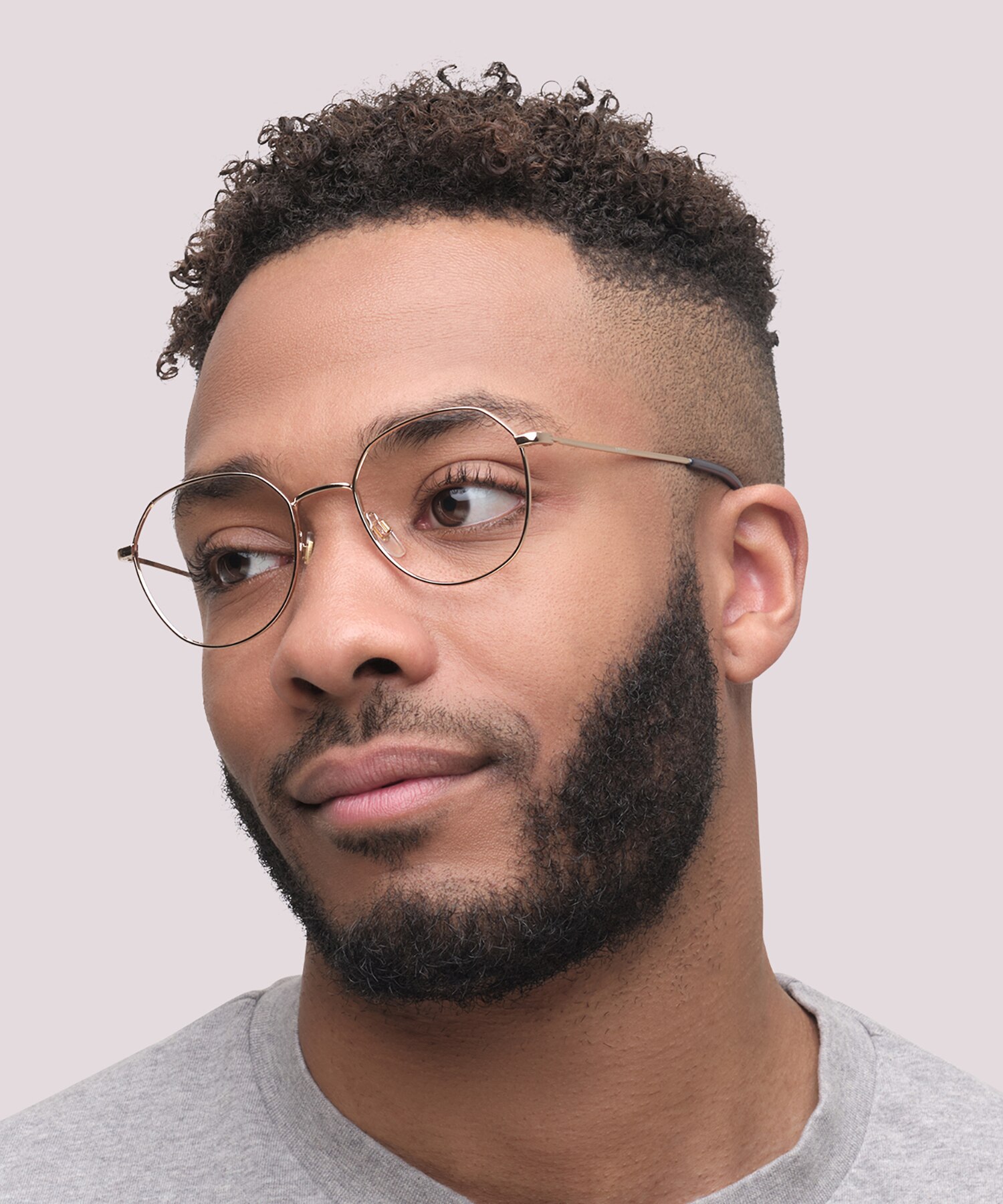 LV 1014 Gold MetalEyeglass Frames for Men for Glasses Direct