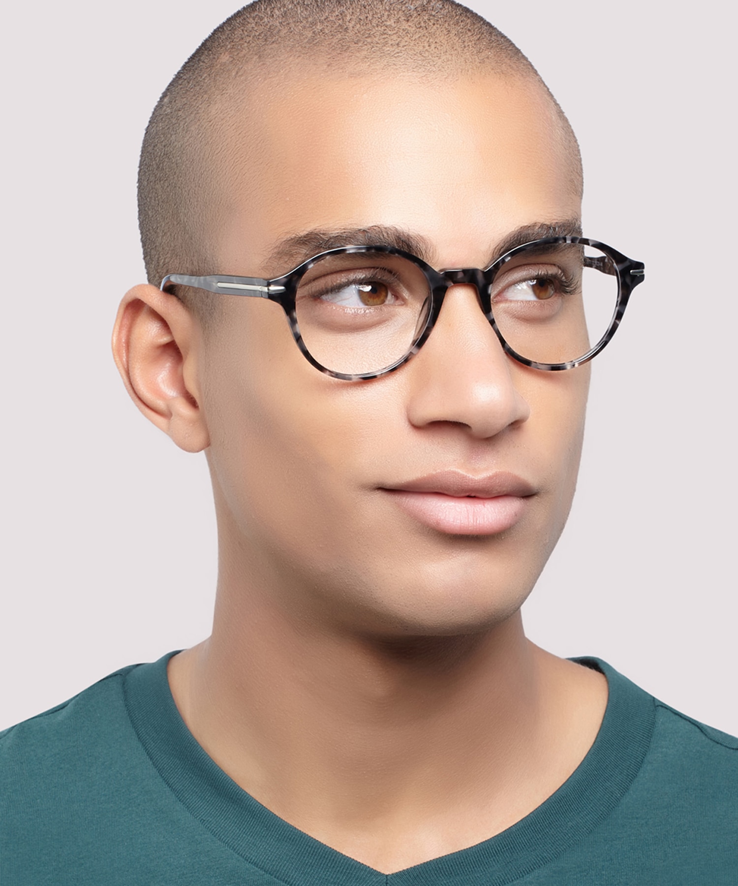 Canary Shiny Grey Havana AcetateEyeglass Frames for Men for Glasses Direct
