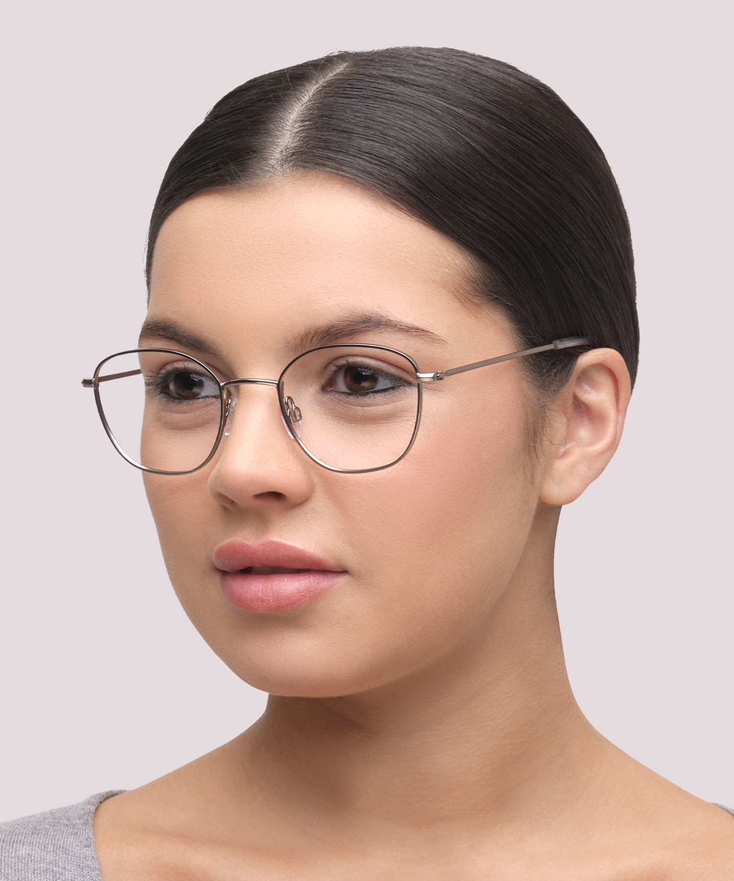 Henley Satin Gunmetal MetalEyeglass Frames for Women for Glasses Direct