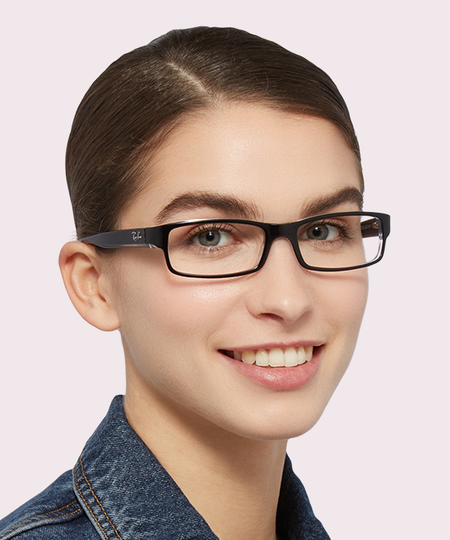 RB5114 Optics Black On Transparent AcetateEyeglass Frames for Women for Glasses Direct