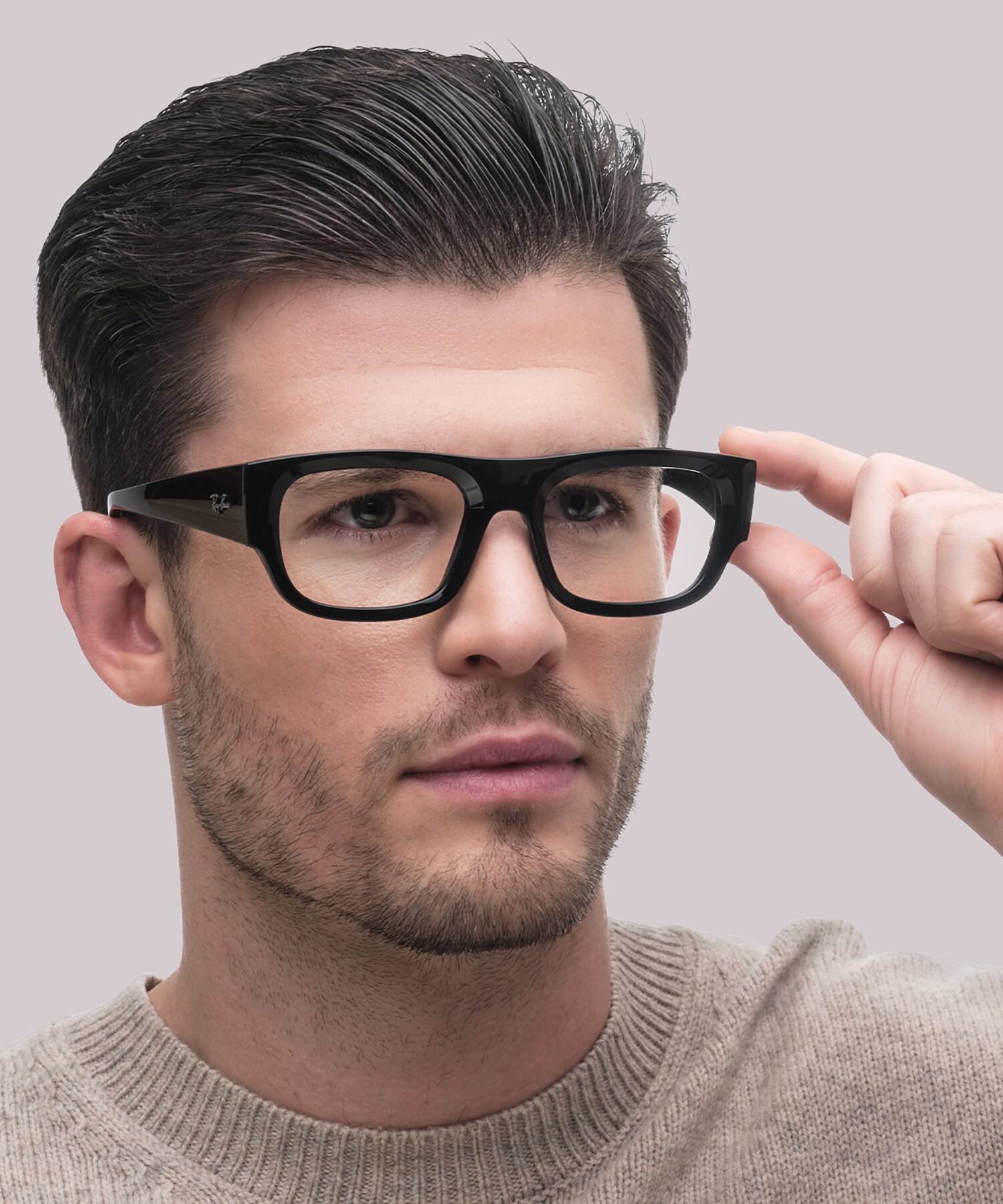 Kristin Optics Bio-Based Black PlasticEyeglass Frames for Men for Glasses Direct