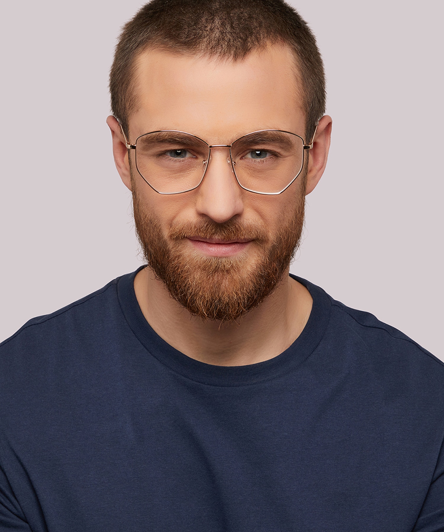 Eliza Shiny Gold MetalEyeglass Frames for Men for Glasses Direct