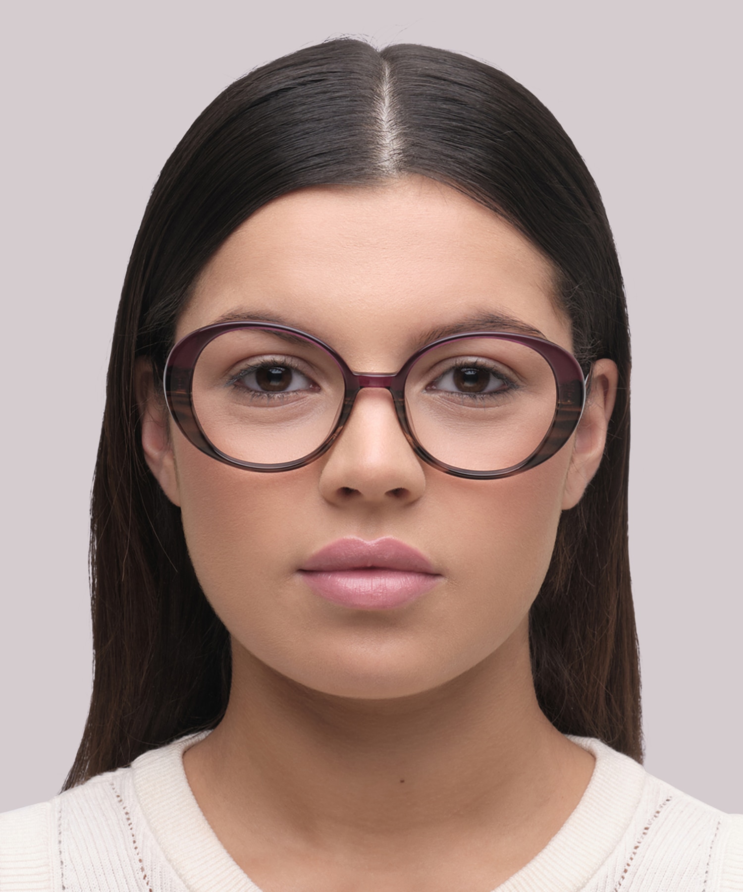Gradient Purple/Brown Horn Hattie -  Acetate