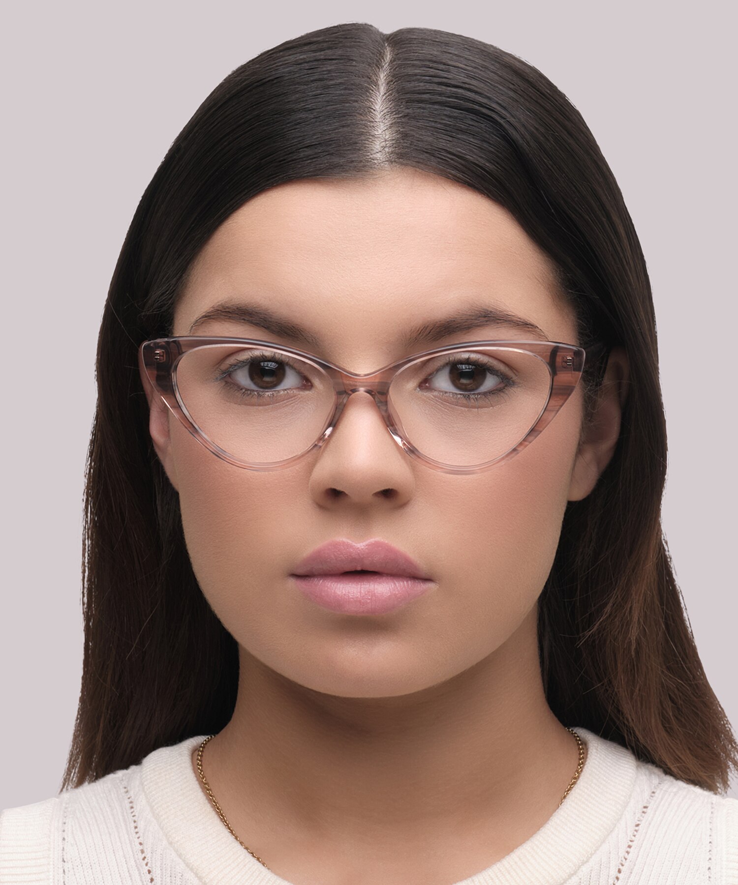 Harriet Crystal Grey Brown Stripes AcetateEyeglass Frames for Women for Glasses Direct