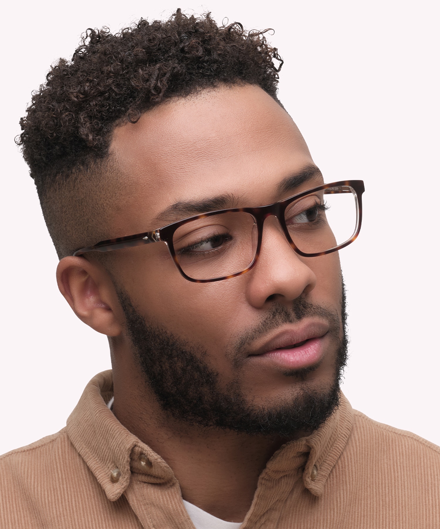 Hudson Bi Layer Havana & Crystal AcetateEyeglass Frames for Men for Glasses Direct