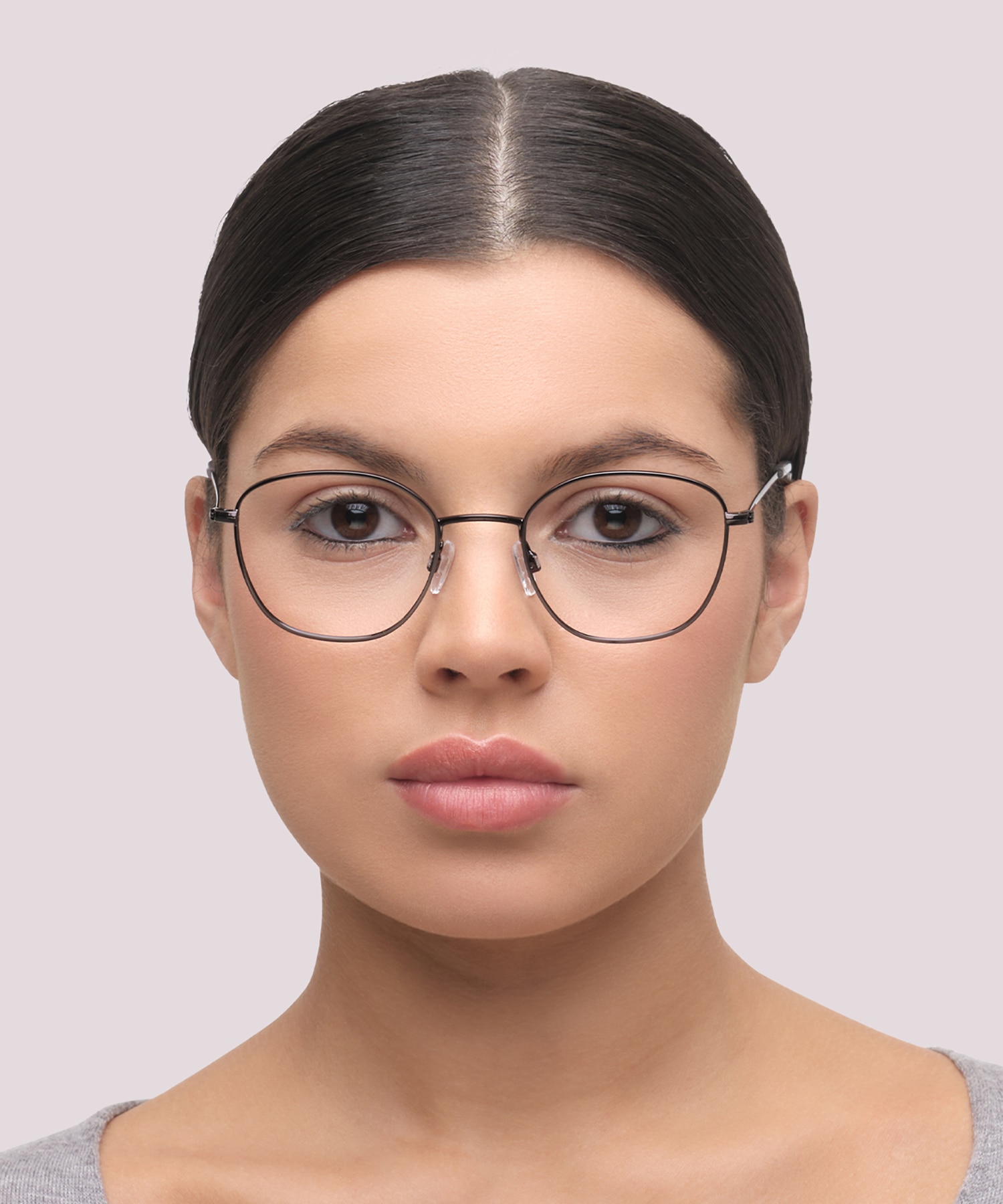 Henley Shiny Black MetalEyeglass Frames for Women for Glasses Direct