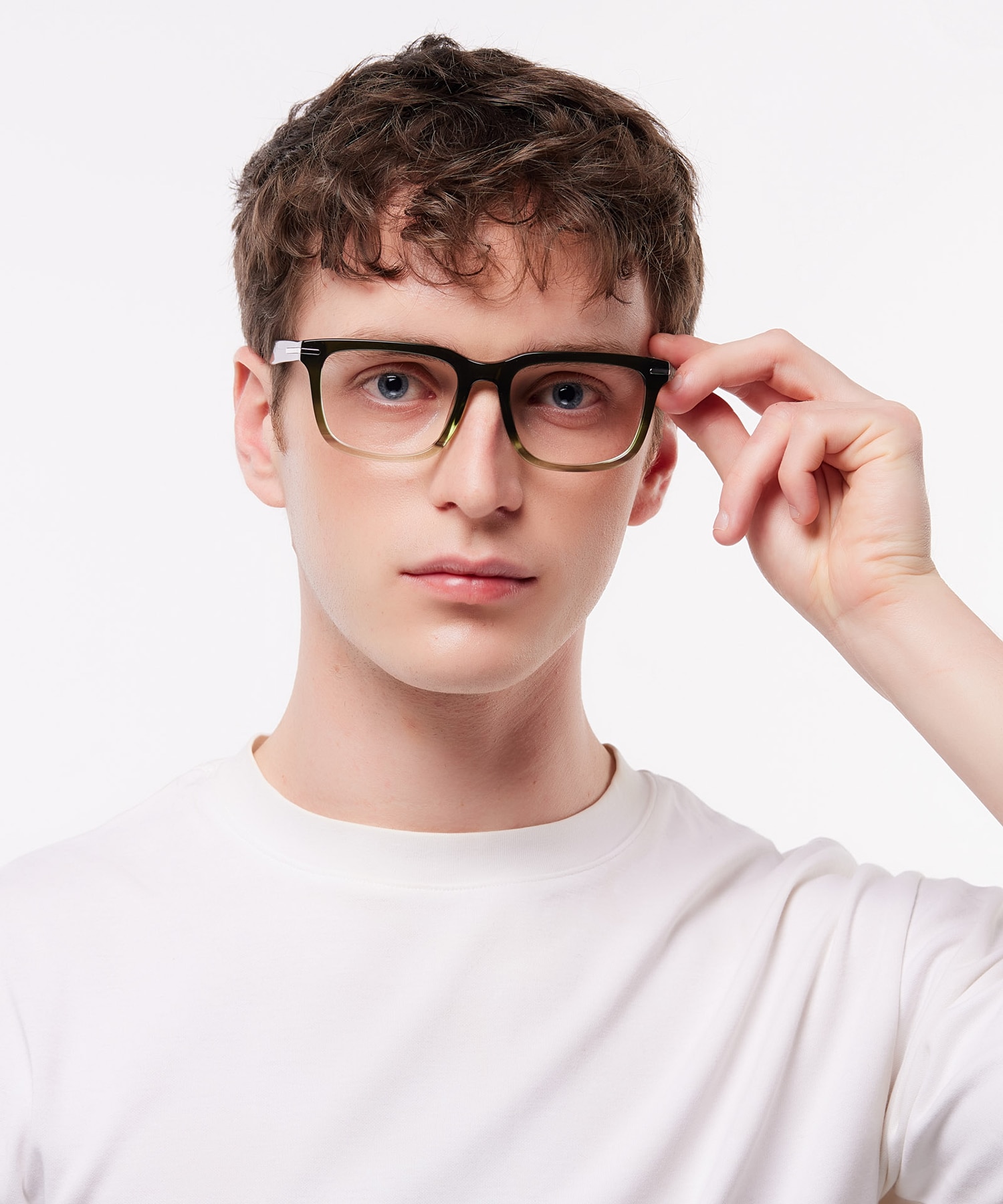 Kenton Gradient Horn Green AcetateEyeglass Frames for Men for Glasses Direct