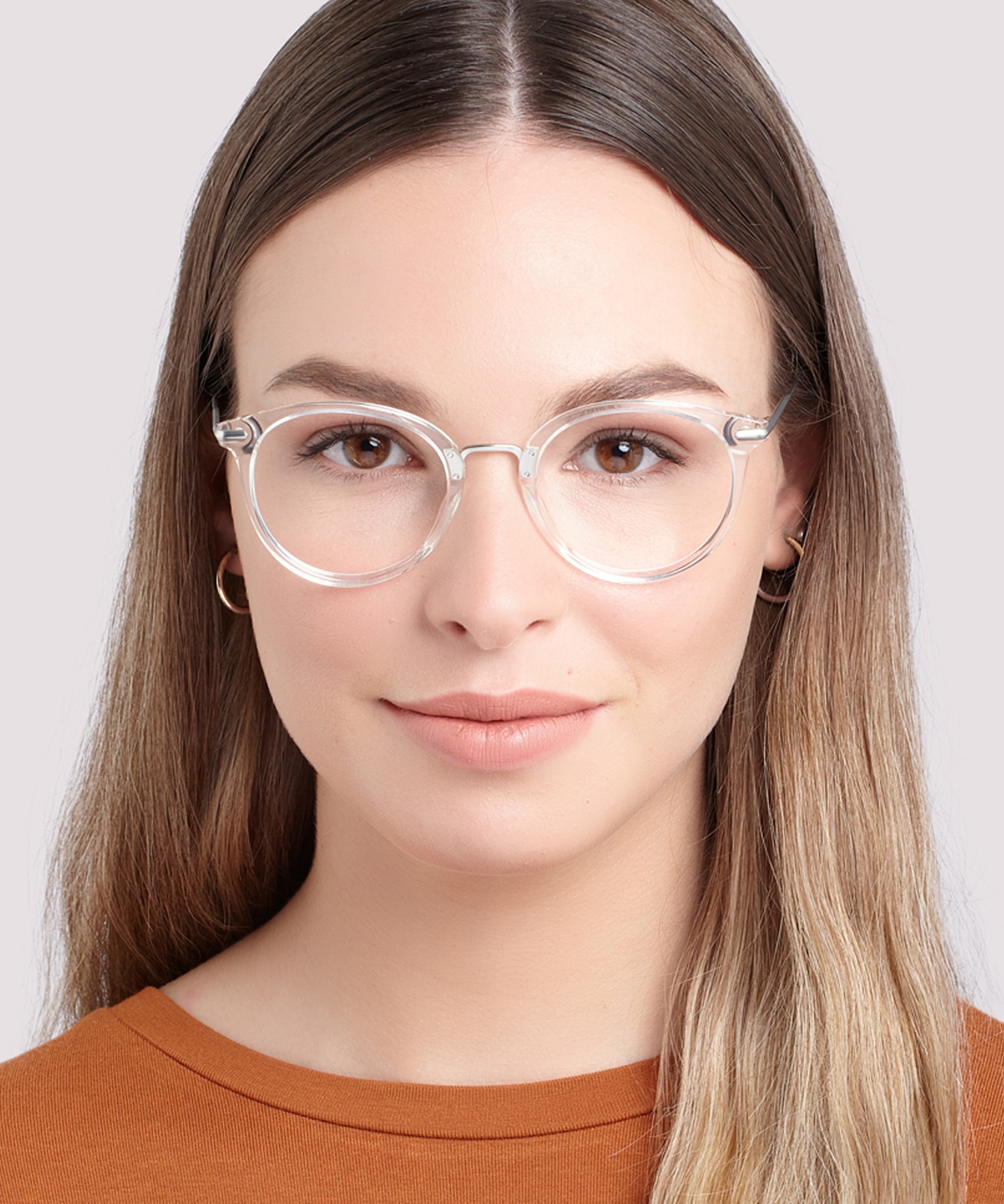 Shiny Crystal/Silver Bow -  Acetate