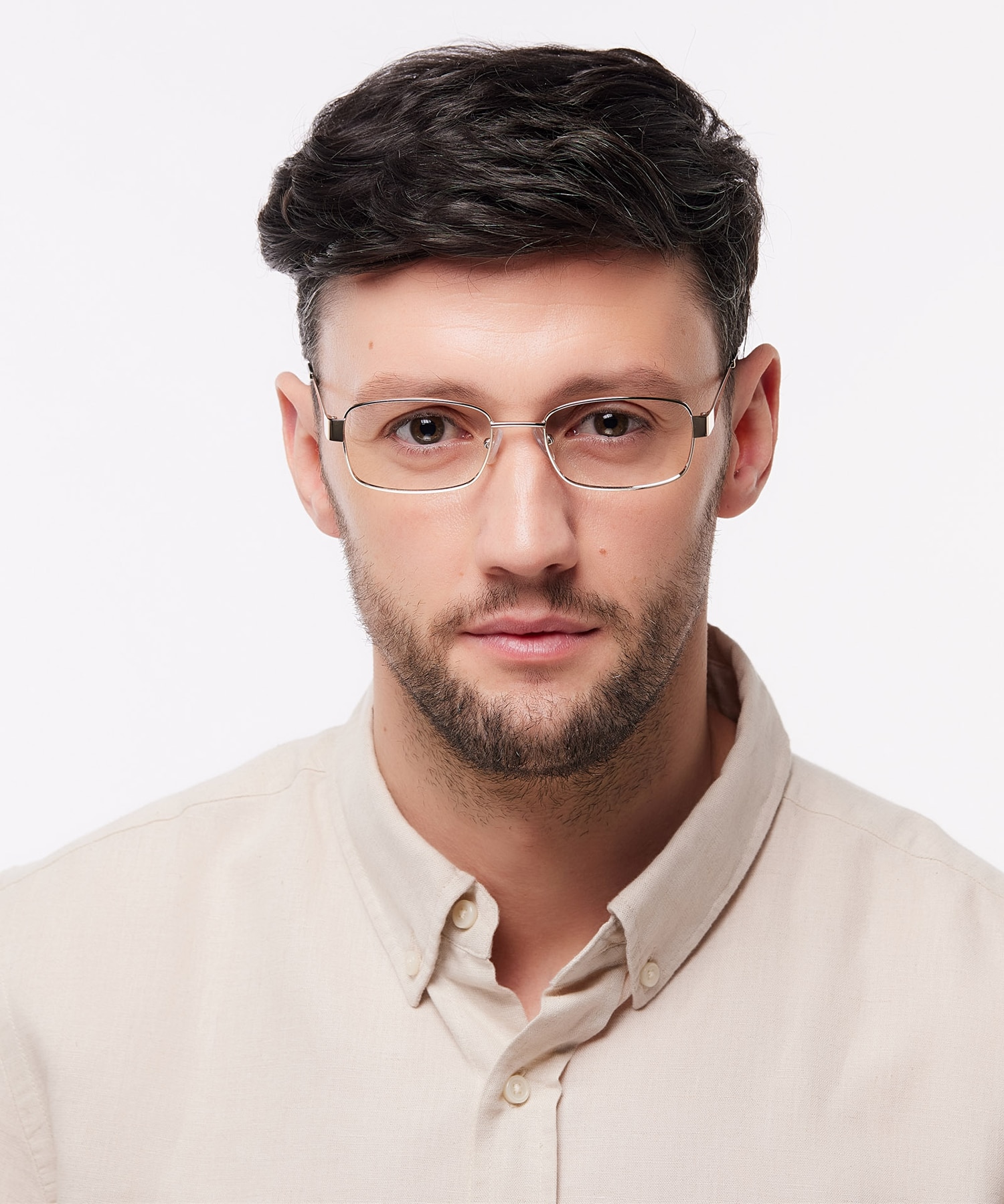Karl Shiny Gold MetalEyeglass Frames for Men for Glasses Direct