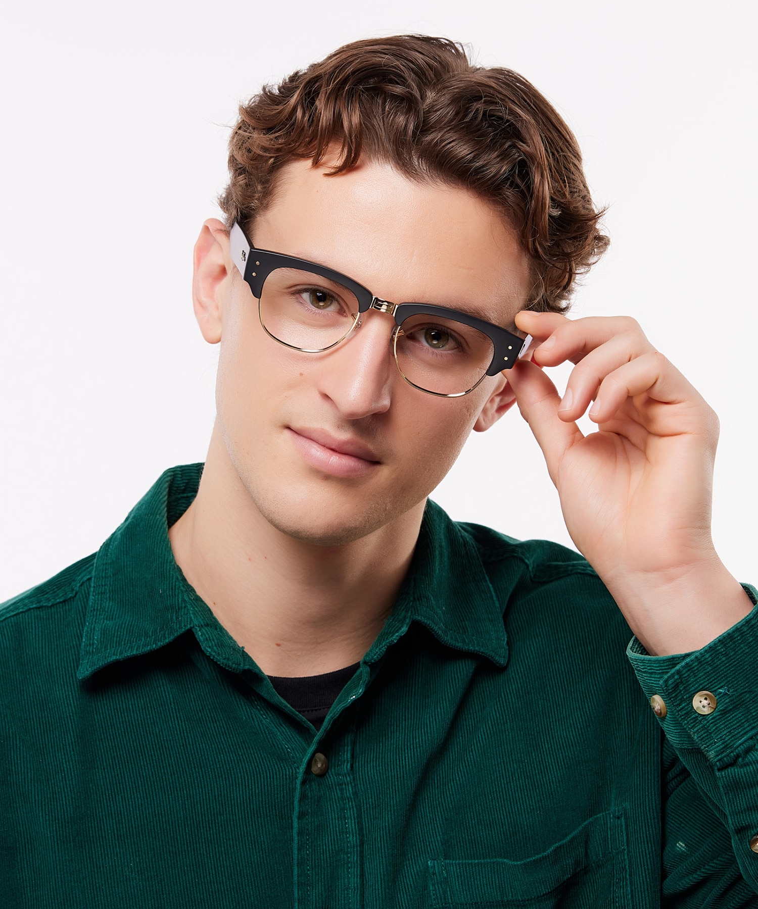 RB7316V Sand Black On Gold PlasticEyeglass Frames for Men for Glasses Direct