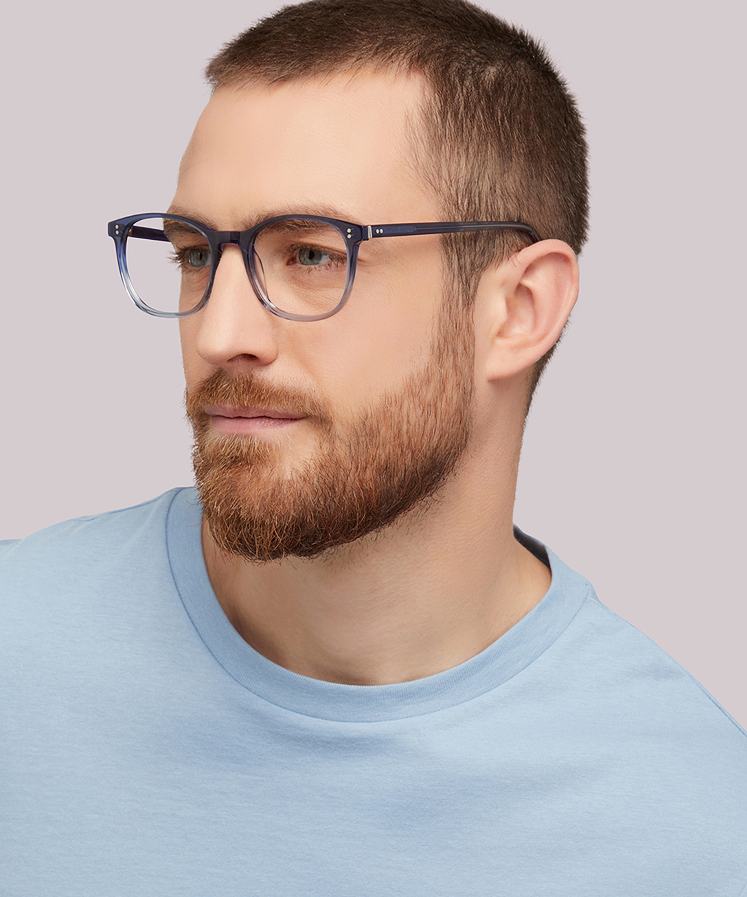 Donnie Shiny Gradient Blue AcetateEyeglass Frames for Men for Glasses Direct