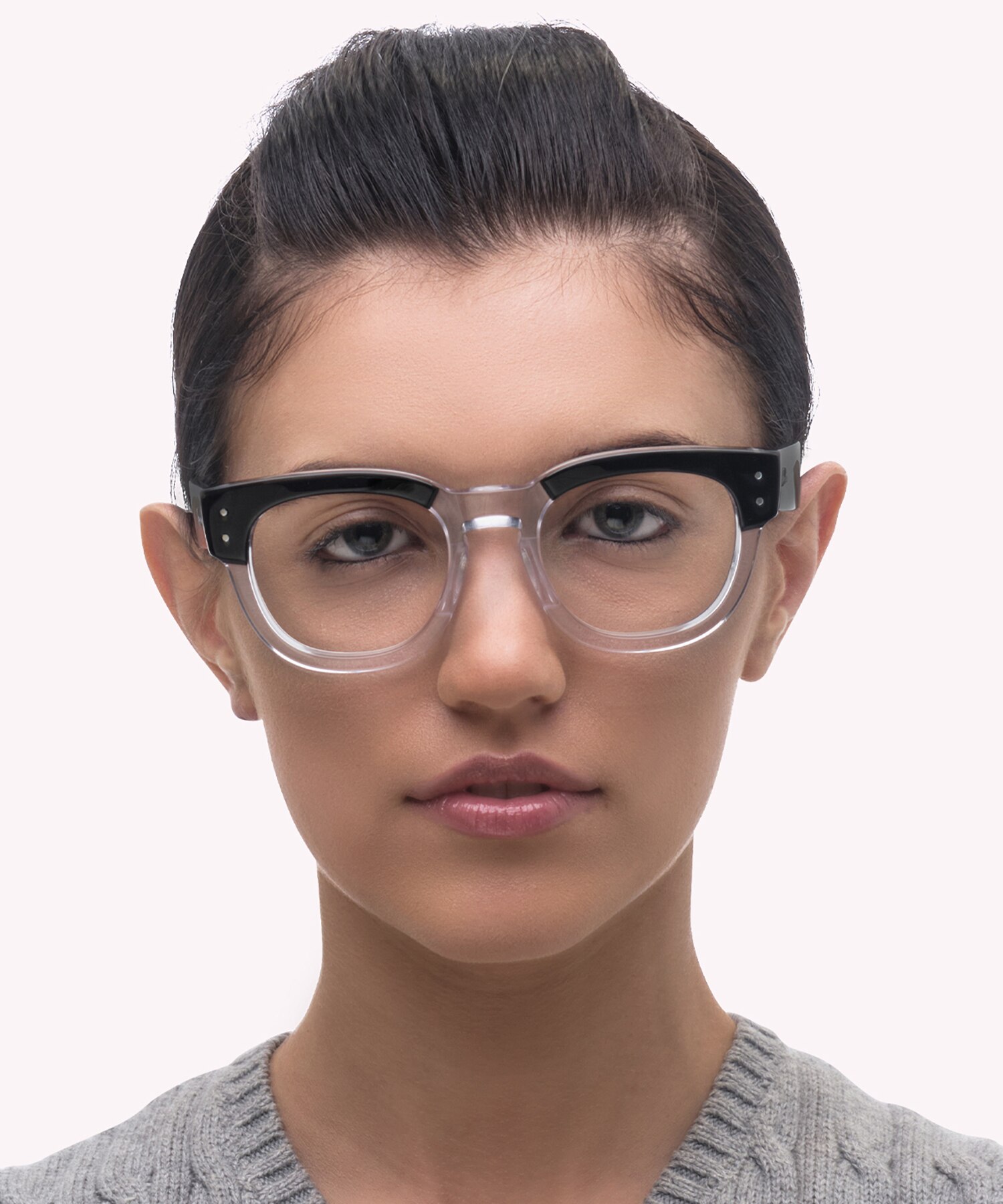 RB0298V Black On Transparent AcetateEyeglass Frames for Women for Glasses Direct