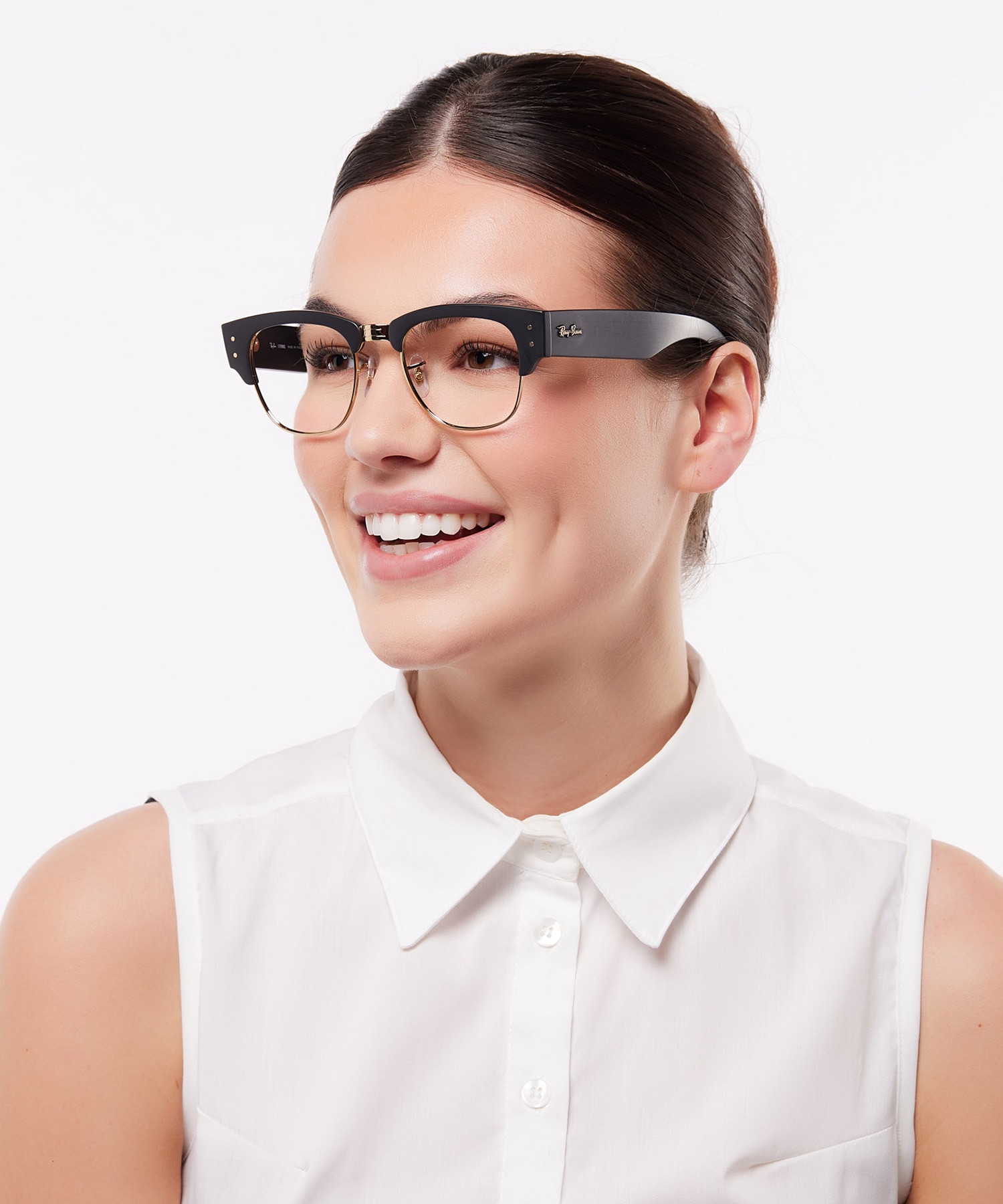 RB7316V Sand Black On Gold PlasticEyeglass Frames for Women for Glasses Direct
