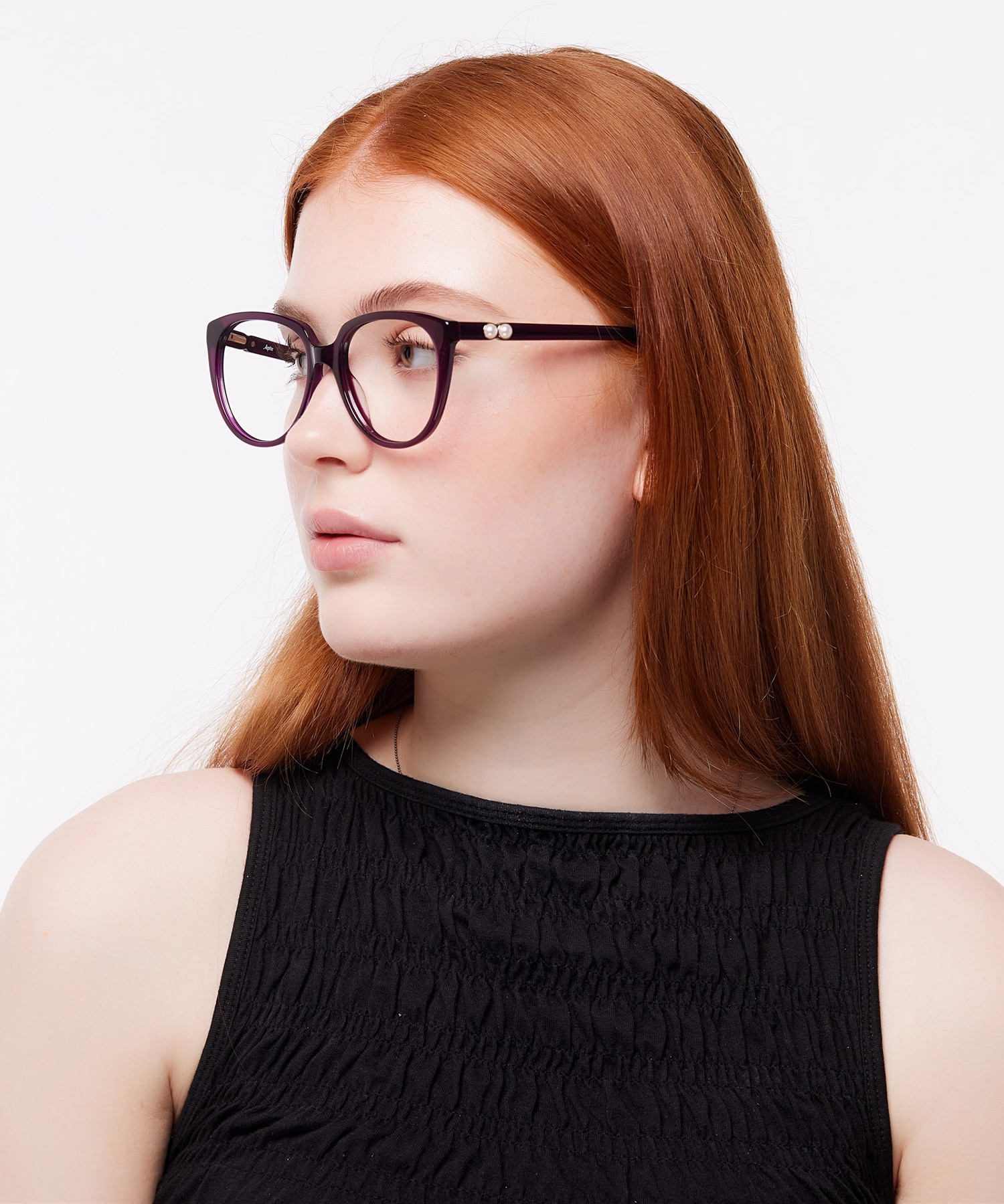 Kyro Dark Purple AcetateEyeglass Frames for Women for Glasses Direct