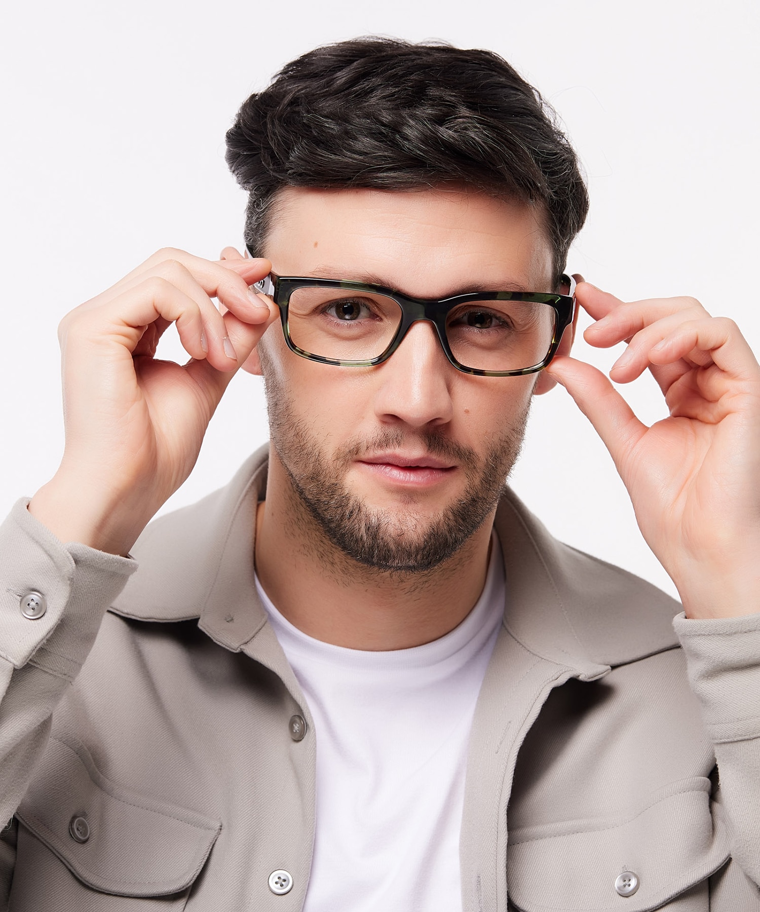DG3352 Havana Green AcetateEyeglass Frames for Men for Glasses Direct
