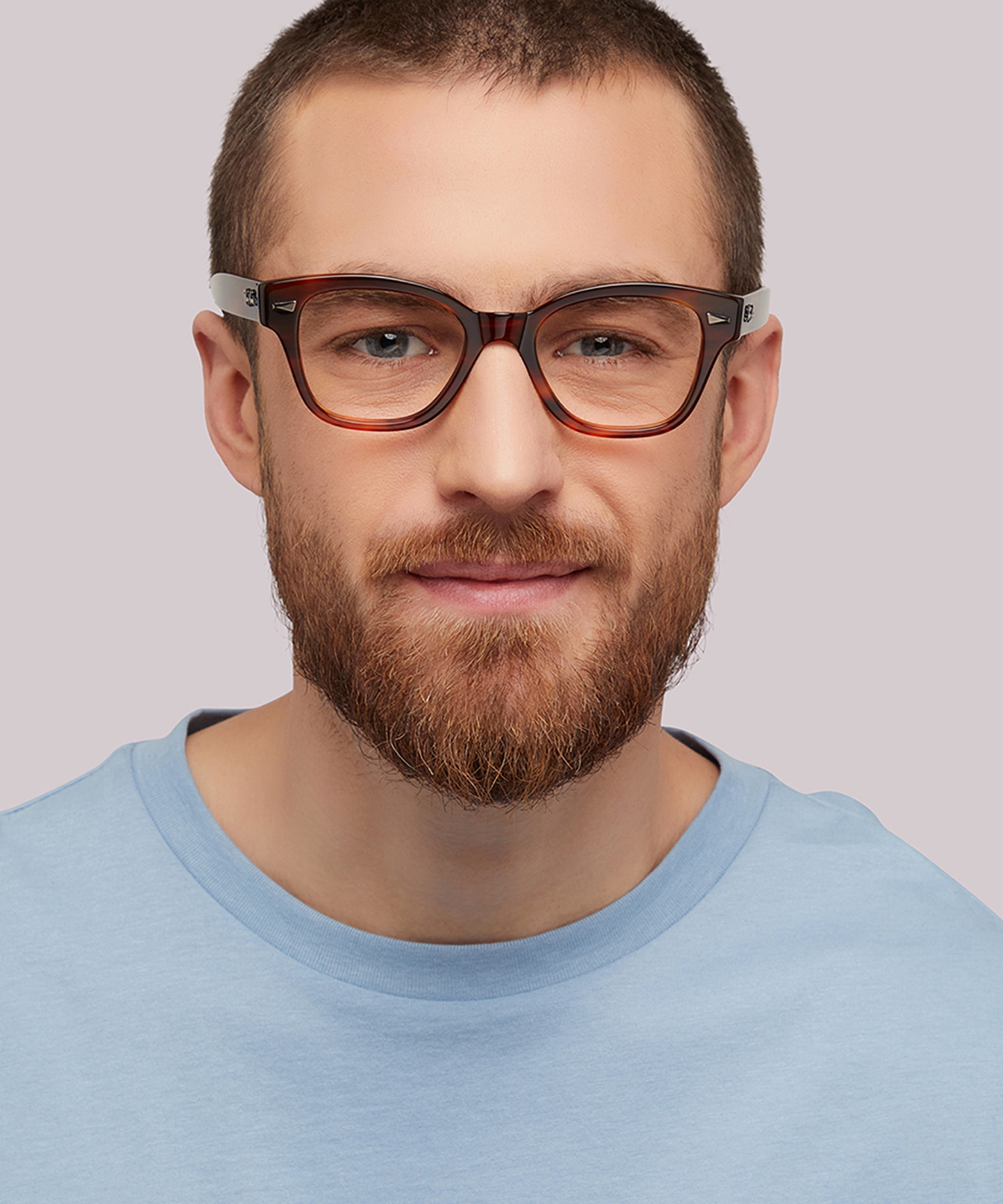 RB0880 OPTICS Striped Havana AcetateEyeglass Frames for Men for Glasses Direct