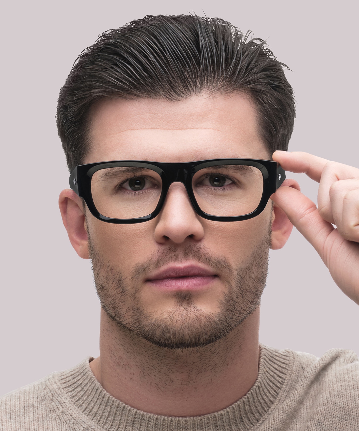 Kristin Optics Bio-Based Black PlasticEyeglass Frames for Men for Glasses Direct