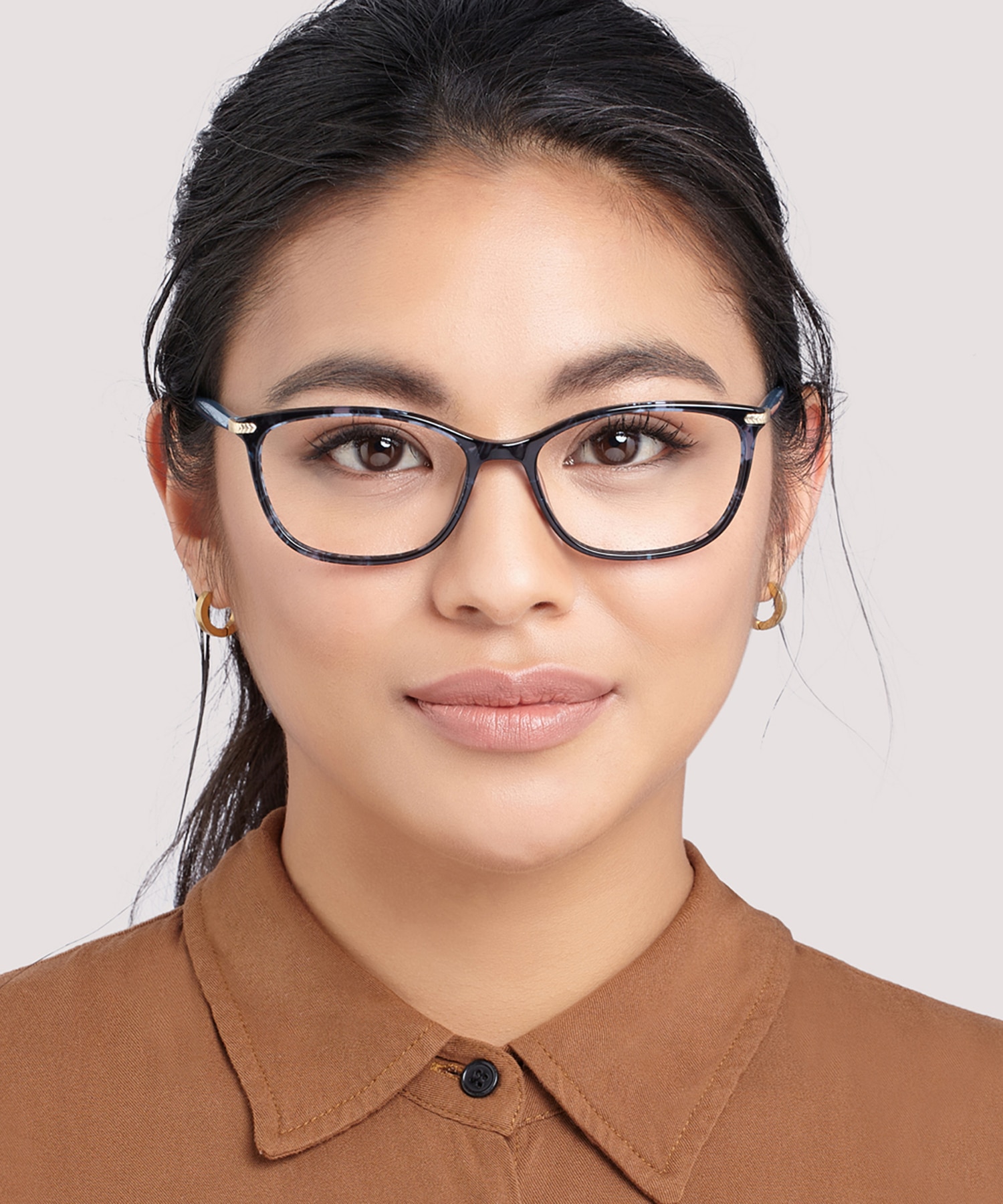 Anika Blue & Gold AcetateEyeglass Frames for Women for Glasses Direct