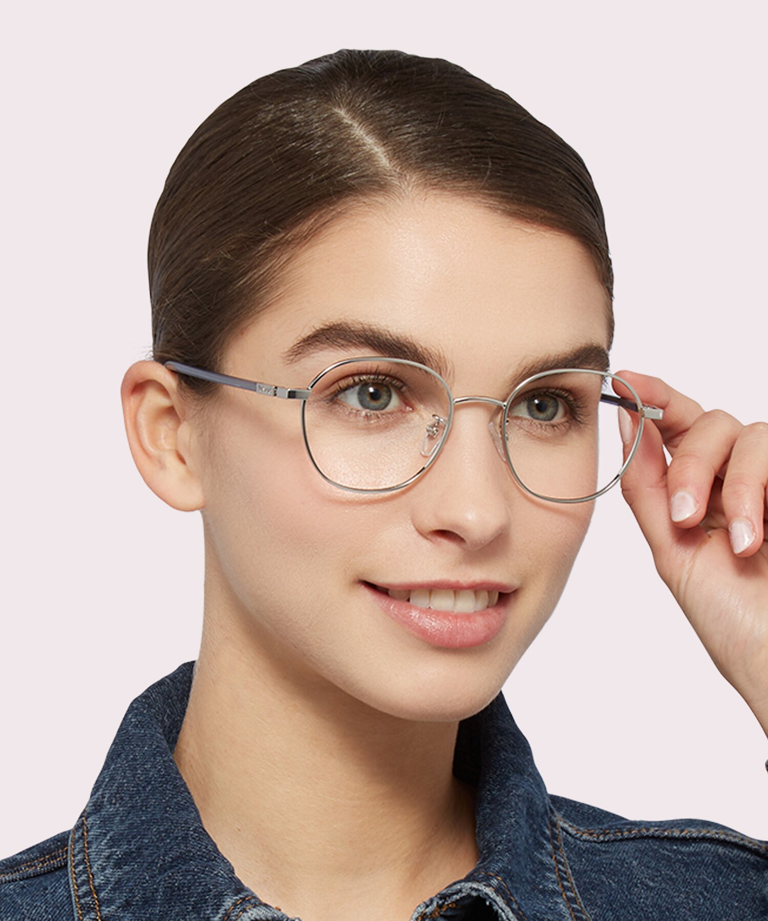 PLD D456/G Silver MetalEyeglass Frames for Women for Glasses Direct