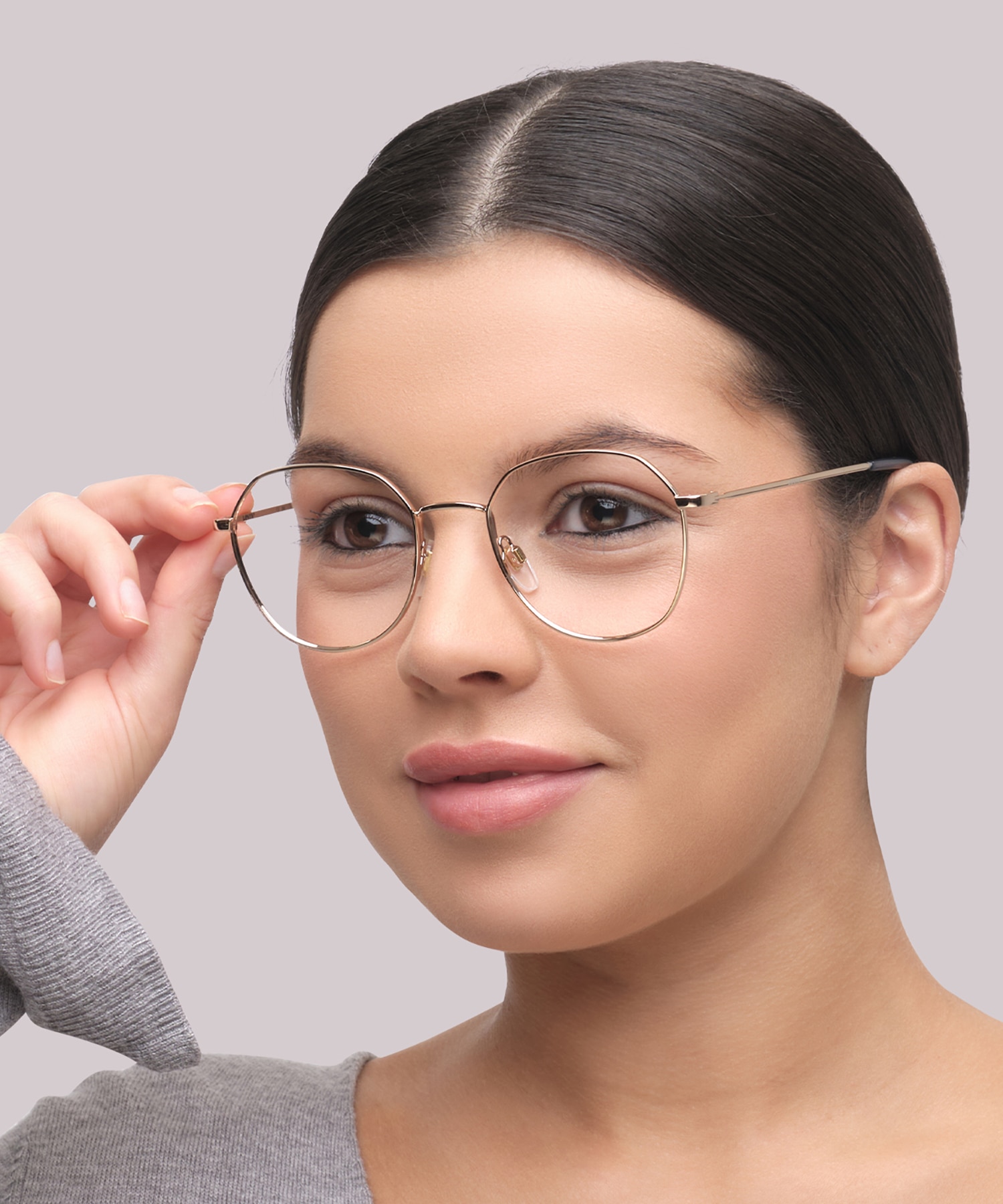 LV 1014 Gold MetalEyeglass Frames for Women for Glasses Direct