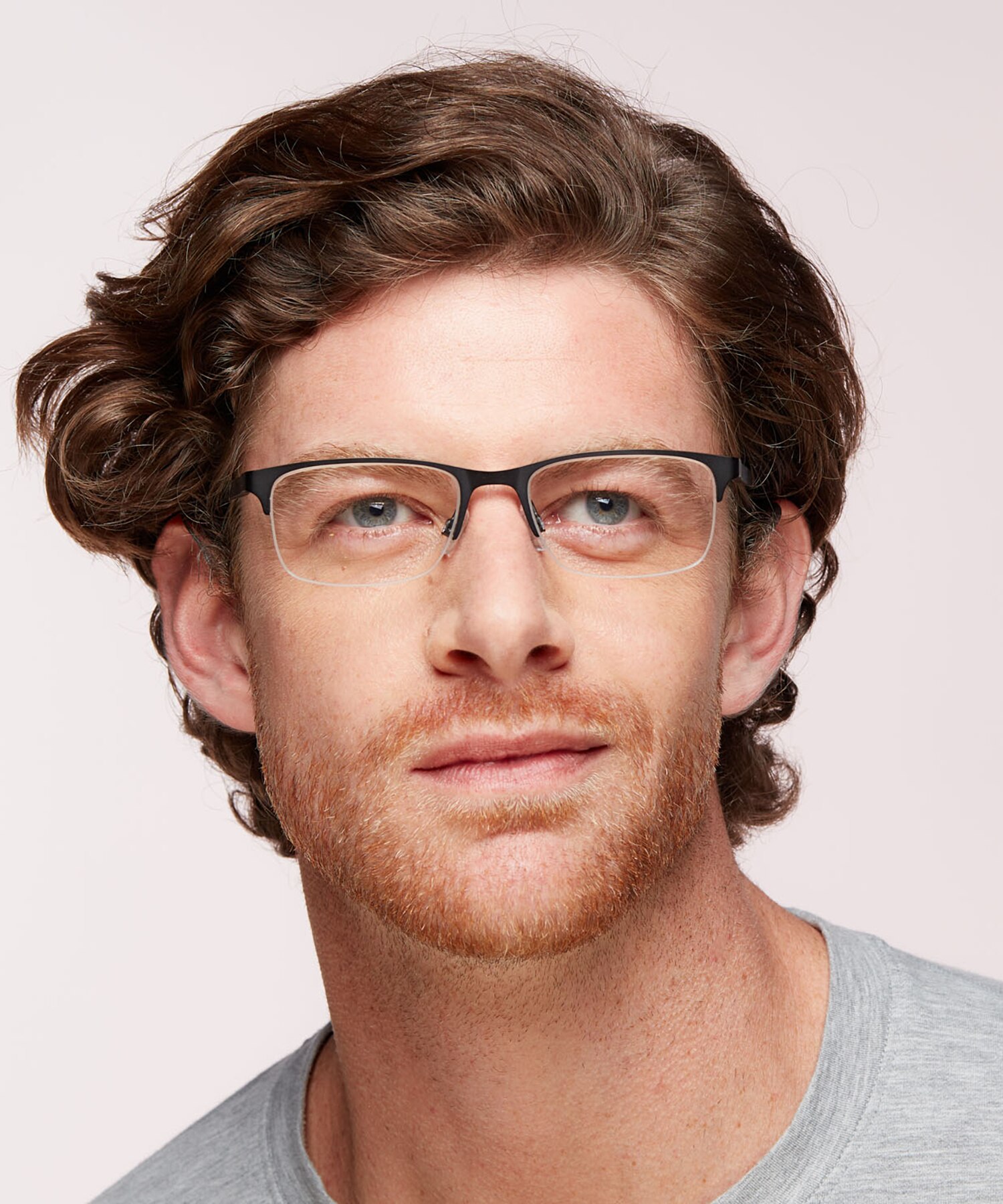 CPO 3533 Black MetalEyeglass Frames for Men for Glasses Direct