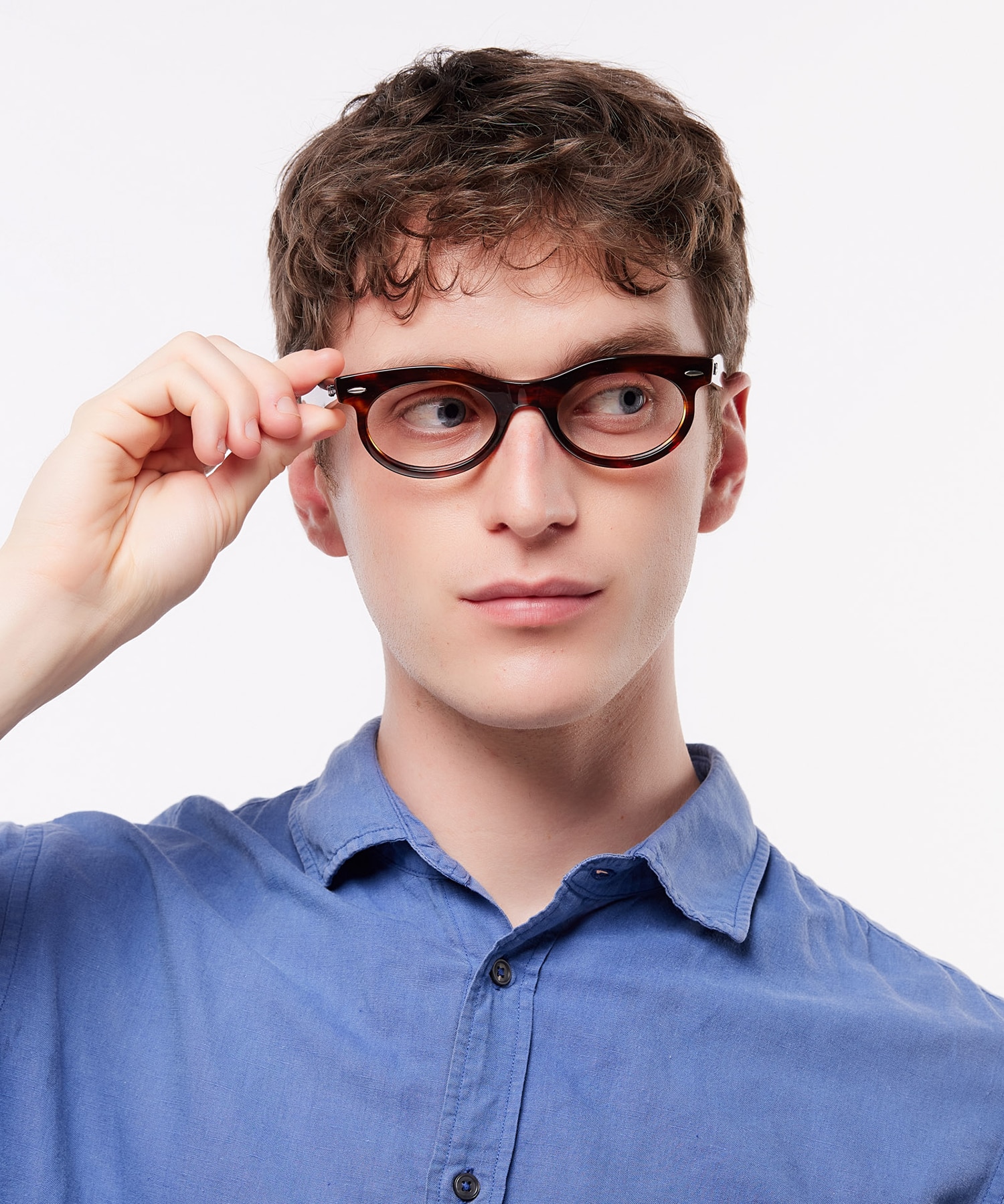 RB2242V Striped Havana PlasticEyeglass Frames for Men for Glasses Direct